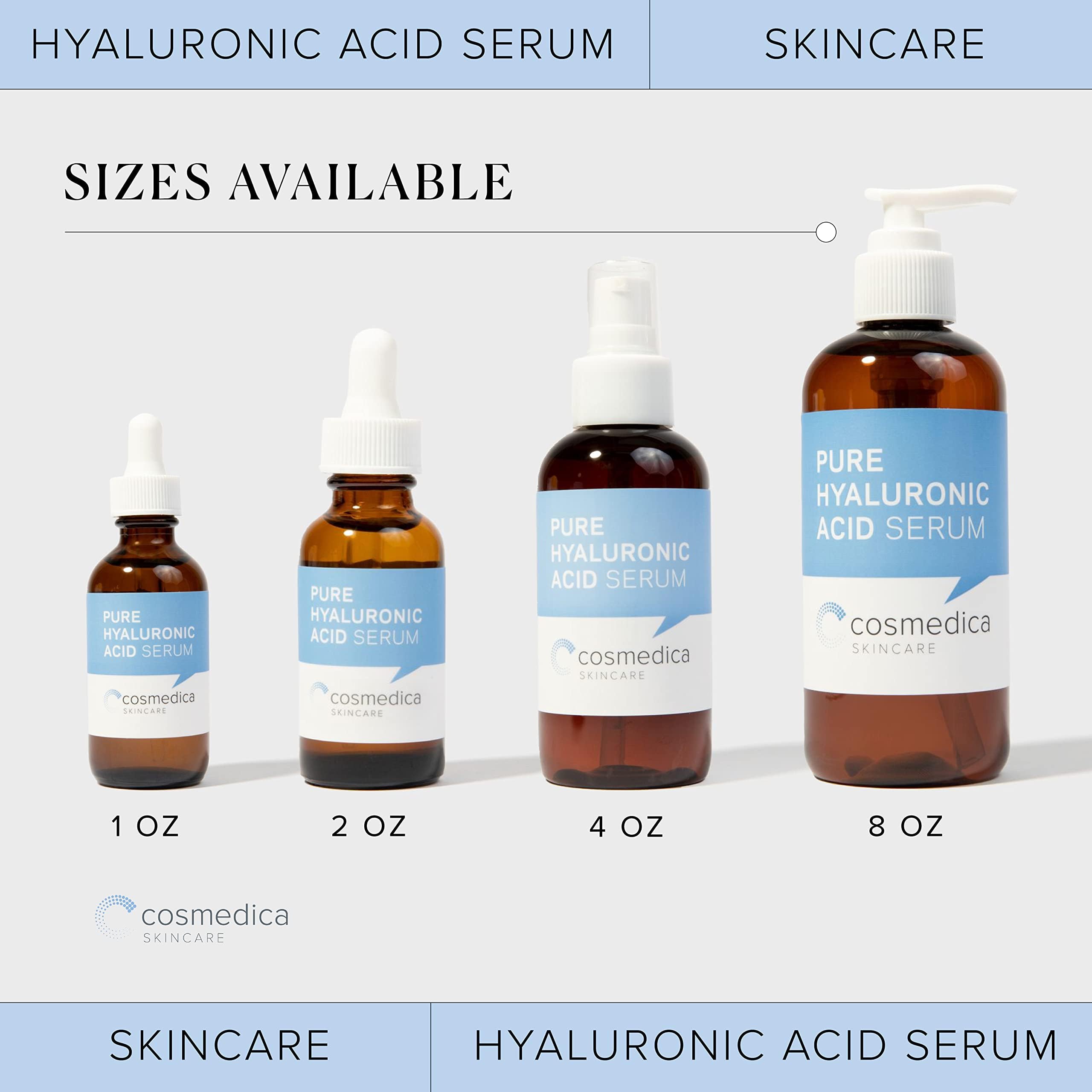 Hyaluronic Acid Serum for Skin 100% Pure Anti Aging Serum Intense Hydration Cosmedica Skincare buy supplements canada