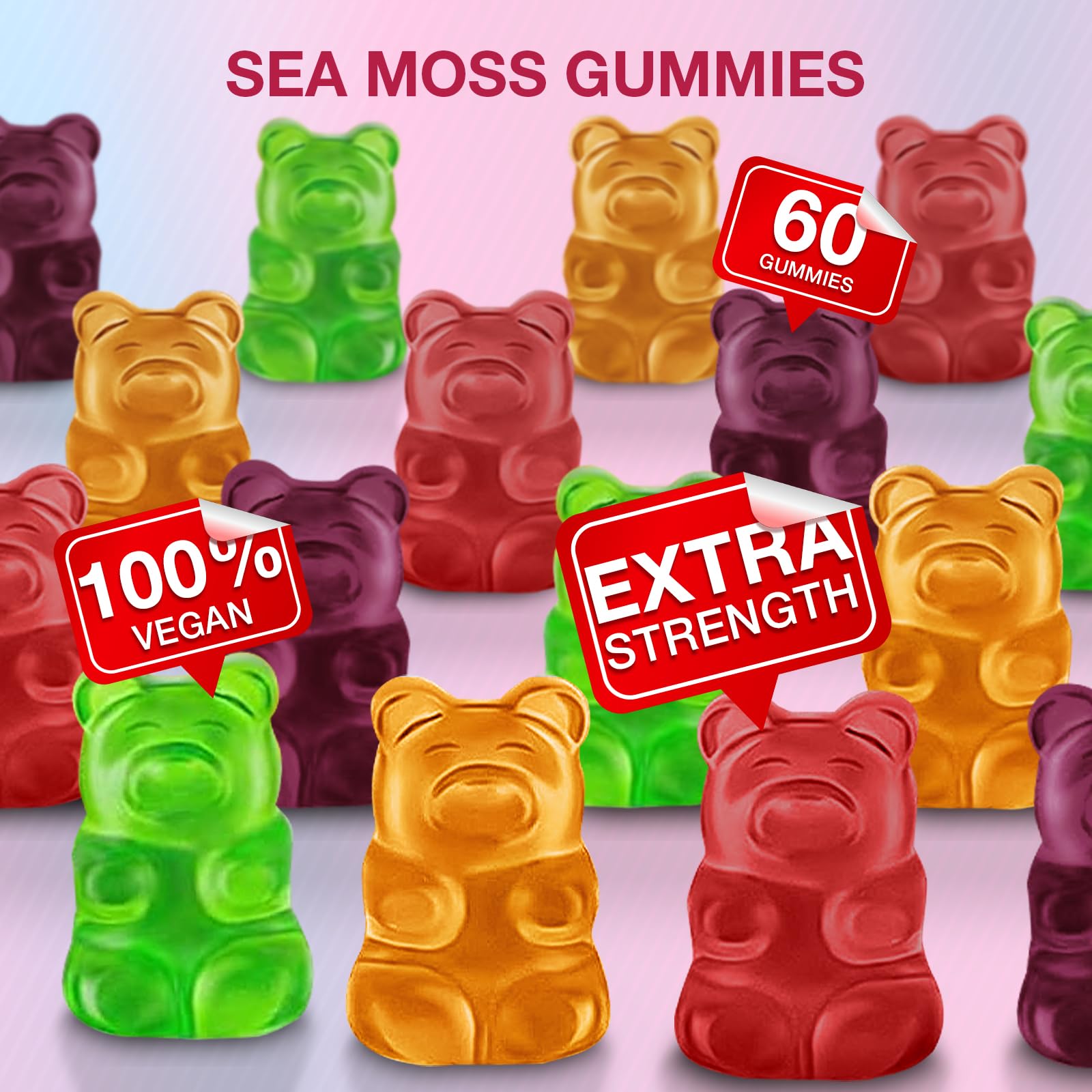 MSLOTAL Irish Sea Moss Gummies with Ashwagandha Bladderwrack and Burdock Root - Natural Irish Seamoss Supplement for Thyroid, Energy, Immune Support - 60 Vegan Gummy MSLOTAL buy supplements canada