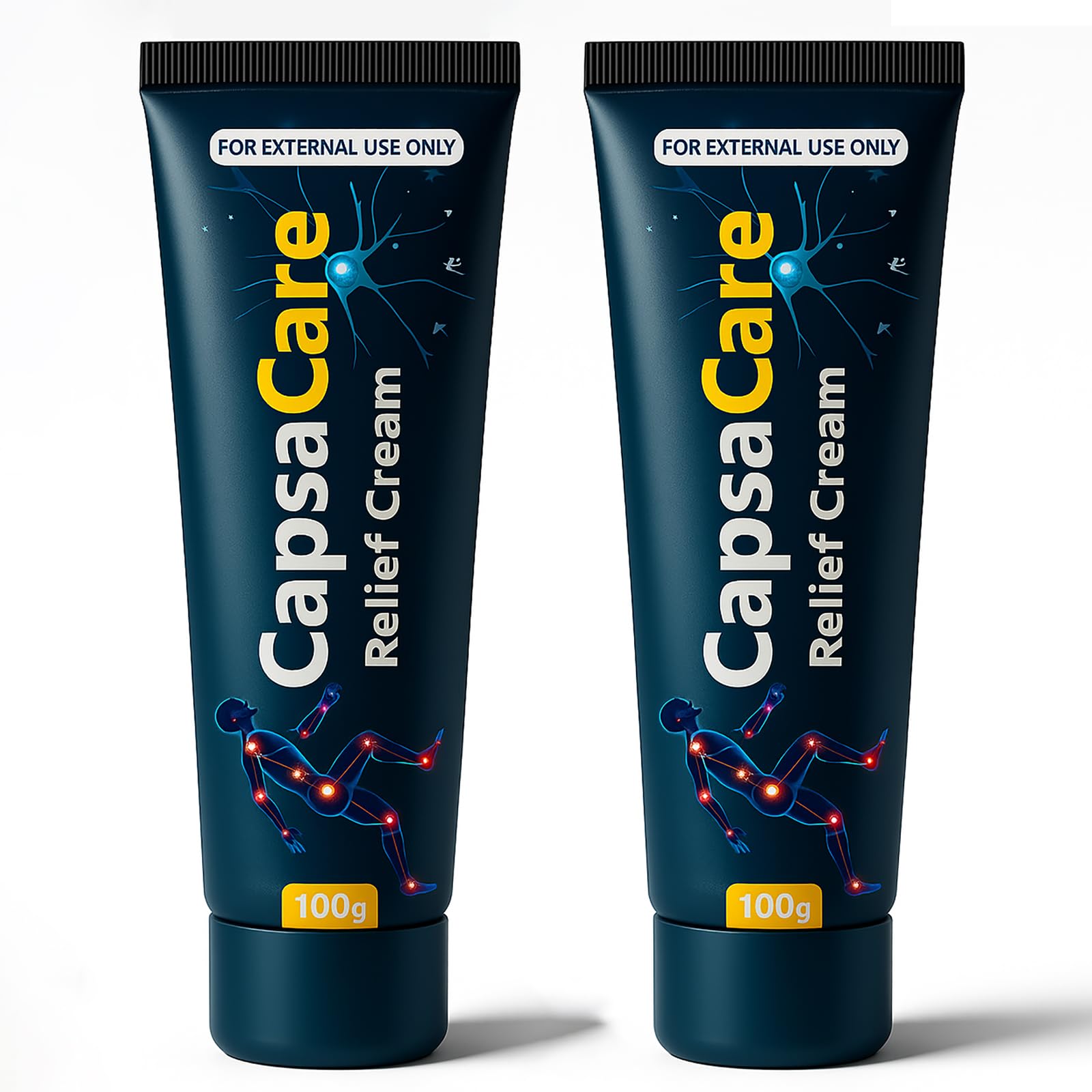 CapsaCare Neuropathy Relief Cream - with Capsaicin & Arnica, Menthol for Muscle & Joint Comfort, Fast Absorbing Formula for Feet, Hands, Legs, and Waist (2Pcs) MCArthur buy supplements canada
