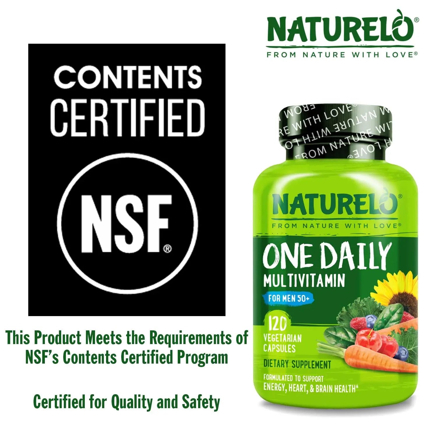 NATURELO Mens Multivitamins for Men 50+ - One Daily Multivitamin for Men with Vitamins, Minerals & Organic Whole Foods, Boost Energy & Health, NATURELO buy supplements canada