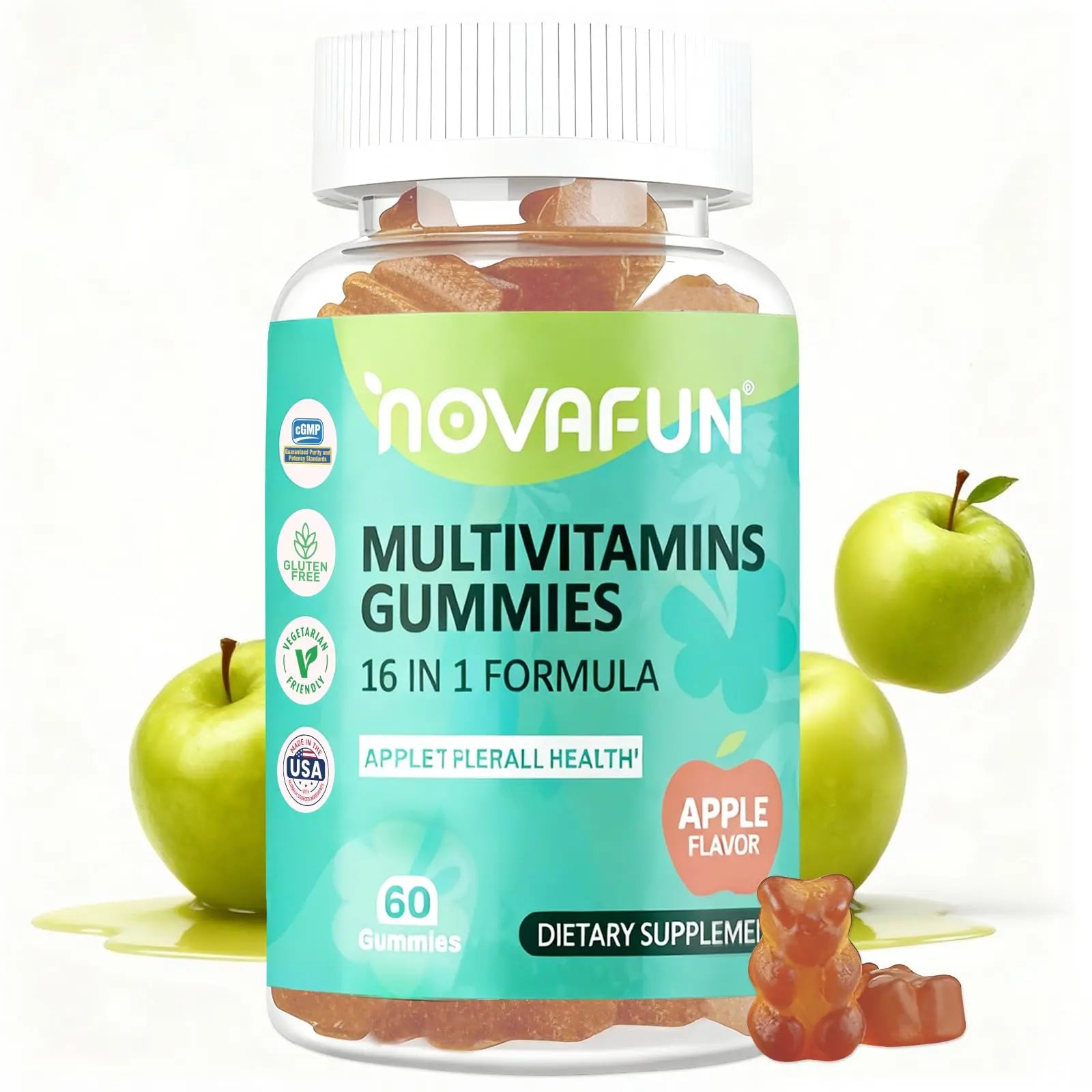 Novafun Multivitamin Gummies,16-in-1 Multi Vitamin Supplements for Women, Men & Kids, Essential Vitamins & Minerals Novafun buy supplements canada