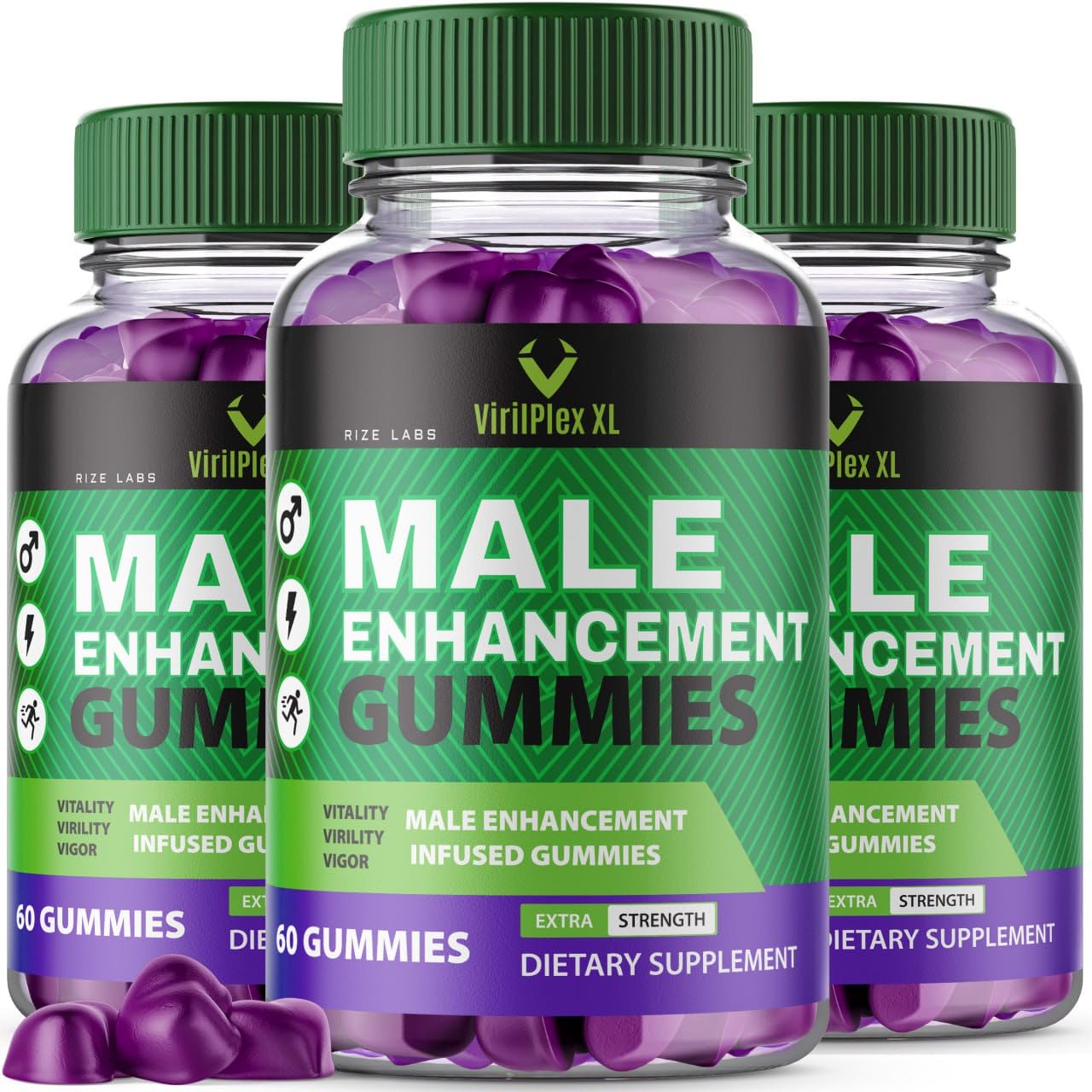 rize labs VirilPlex XL Male Performance Gummies, Premium Formula for Health and Well-Being for Men, Gummys to Deliver Maximum Performance Benefits - Pack of 3(180 Gummies) rize labs buy supplements canada