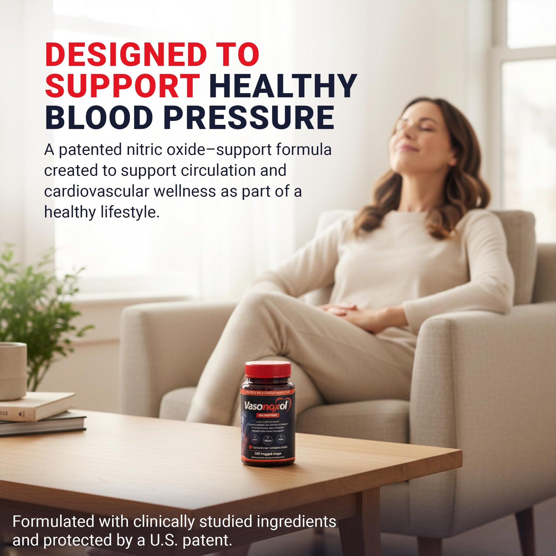 Vasonoxol U.S. Patented Nitric Oxide Supplement for Blood Pressure Support 2880mg - Physician Formulated Vascular Health Formula with L-Arginine & L-Citrulline - Vegan, Non-GMO (120 Capsules) Panoxol buy supplements canada
