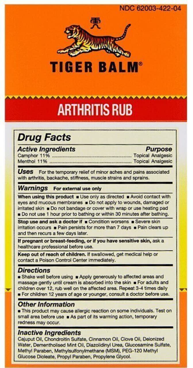 Singapore Original Tiger Balm Joint RUB 113ML Tiger Balm buy supplements canada