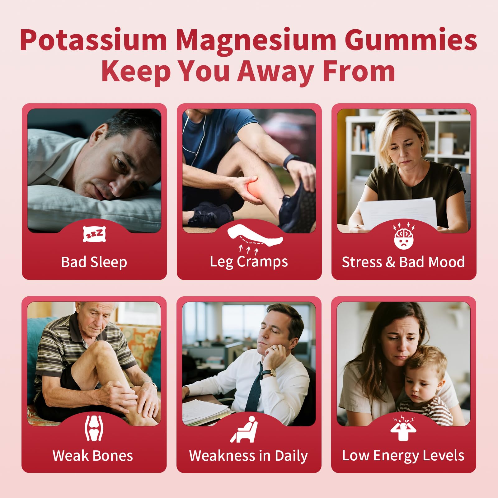 2 Pack Potassium Magnesium Gummies, Sugar Free Potassium Supplement Magnesium Glycinate 500mg, Ashwagandha, Vitamins D3, C, B6, Calcium & Zinc for Sleep, Leg Cramps & Muscle Relaxation-120 Count MABEFY buy supplements canada