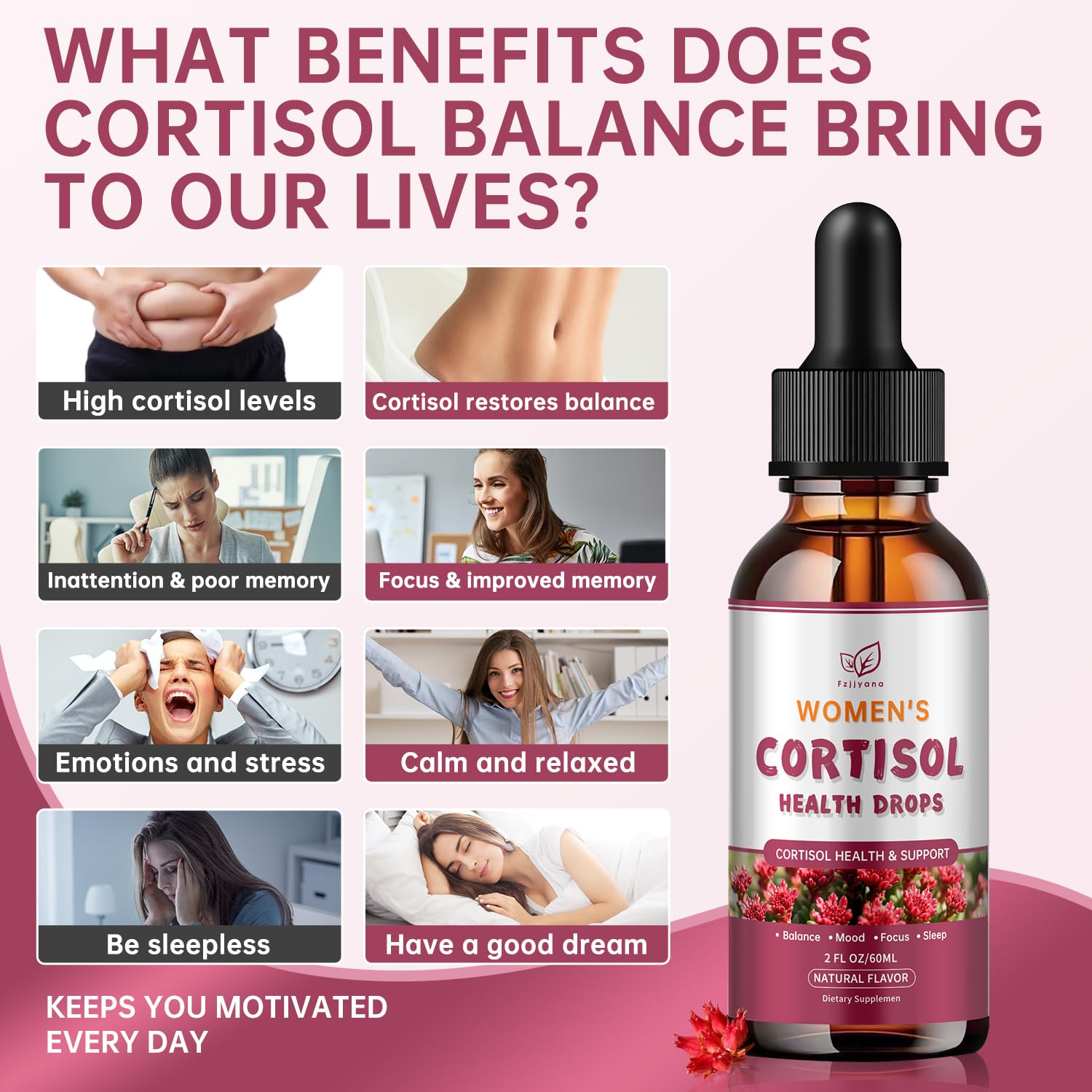 Cortisol Manager Liquid Drops, Cortisol Supplements for Women, with magnesium ashwagandha, rhodiola rosea,l-theanine,Phosphatidylserine-Promote Relaxation and Support Mood- 30 Day Vegan Supply Fzjjyana buy supplements canada