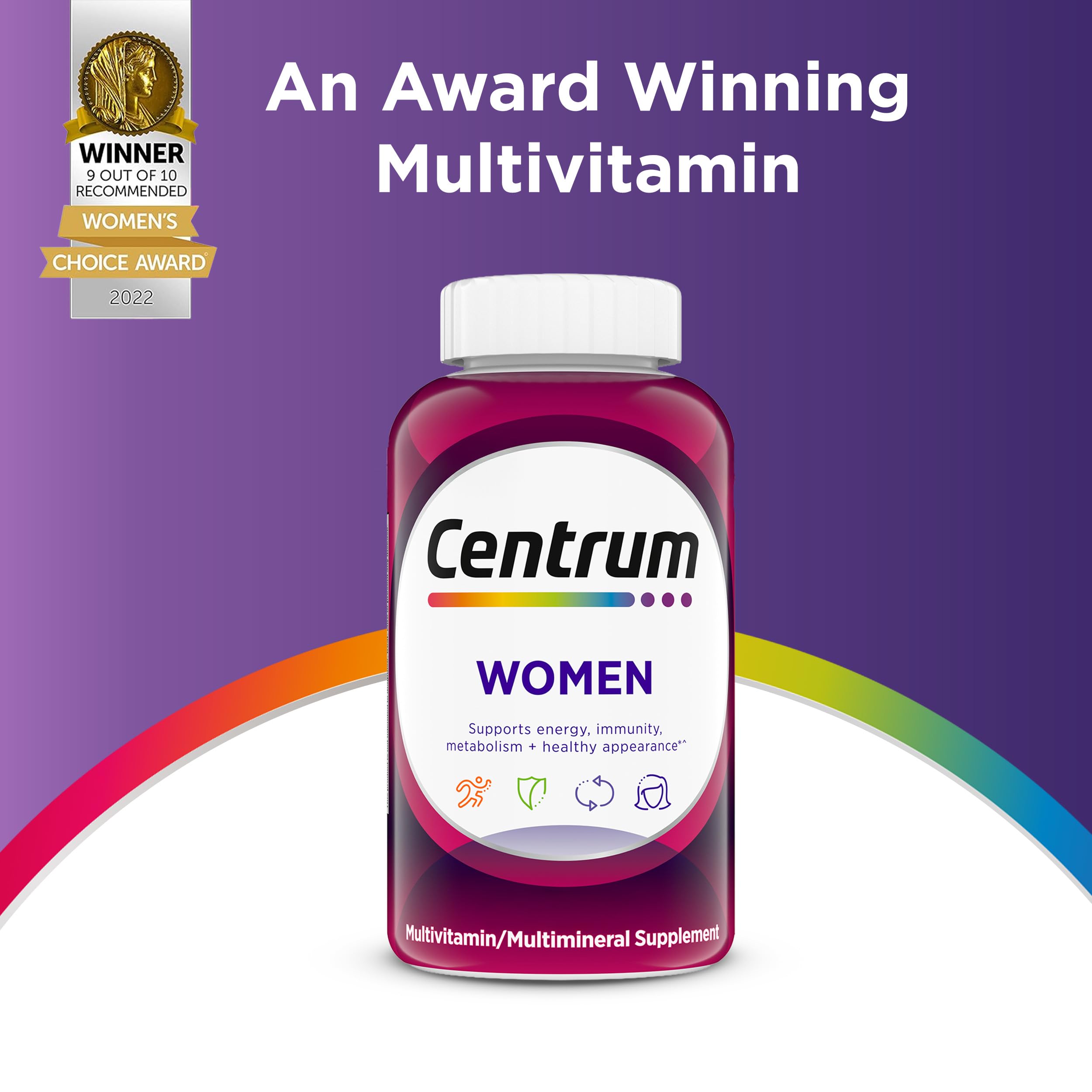 Centrum Multivitamin for Women, Multimineral Supplement with Iron, Vitamin D3, B Vitamins and Antioxidant Vitamins C and E, Gluten Free Centrum buy supplements canada