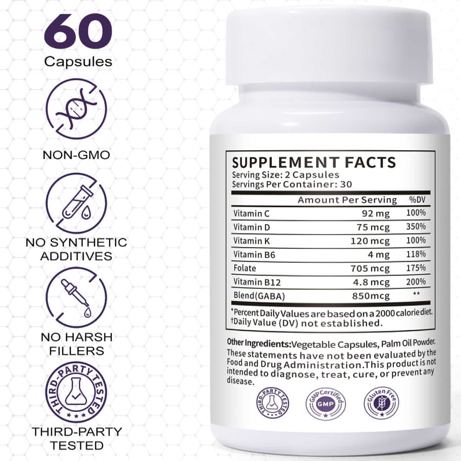 Euphea Carpal Tunnel Relief & Wrist Support Supplement, Helps Ease Tingling & Numbness,Vitamins B6, B12, C, D, K + GABA,60 Capsules Euphea buy supplements canada