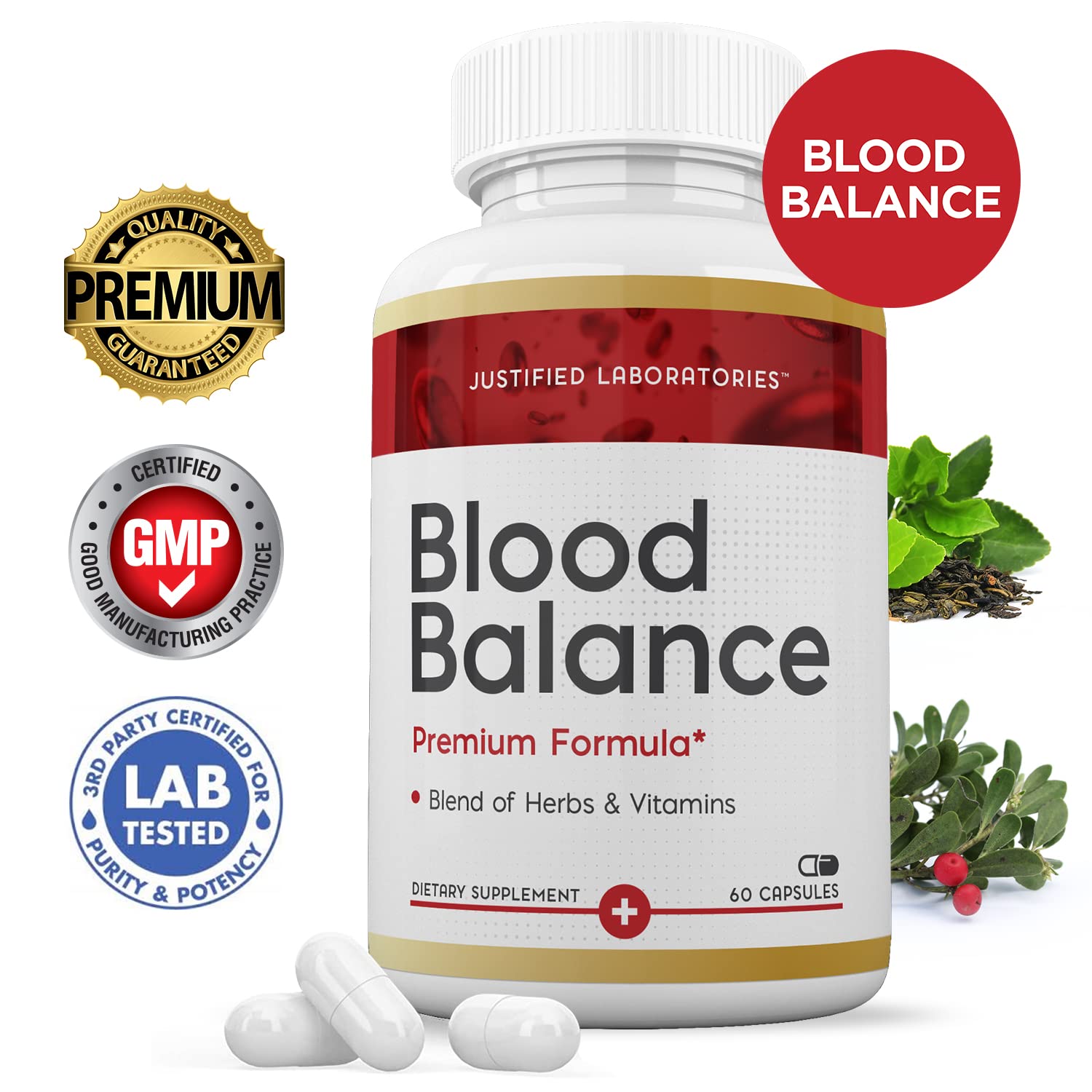 (2 Pack) Blood Balance Advanced Formula 688MG Supplement Pills 120 Capsules Justified Laboratories buy supplements canada
