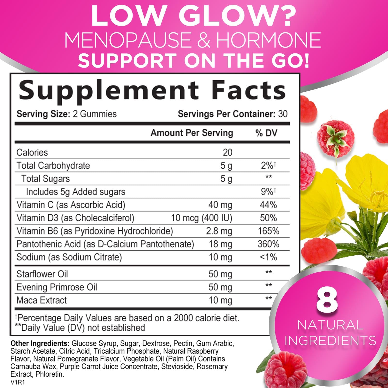 Nature's Glow Menopause Relief Vitamin Gummy for Women - Effective Menopause Nature's Glow buy supplements canada