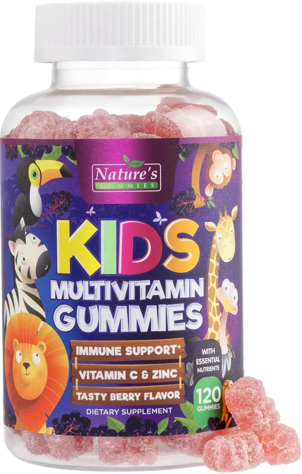 Multivitamin for Kids - Complete Daily Children's Multi Vitamin Gummies with Vitamin D, B Vitamins, Zinc & More - Energy, Memory Focus Nature's Nutrition buy supplements canada