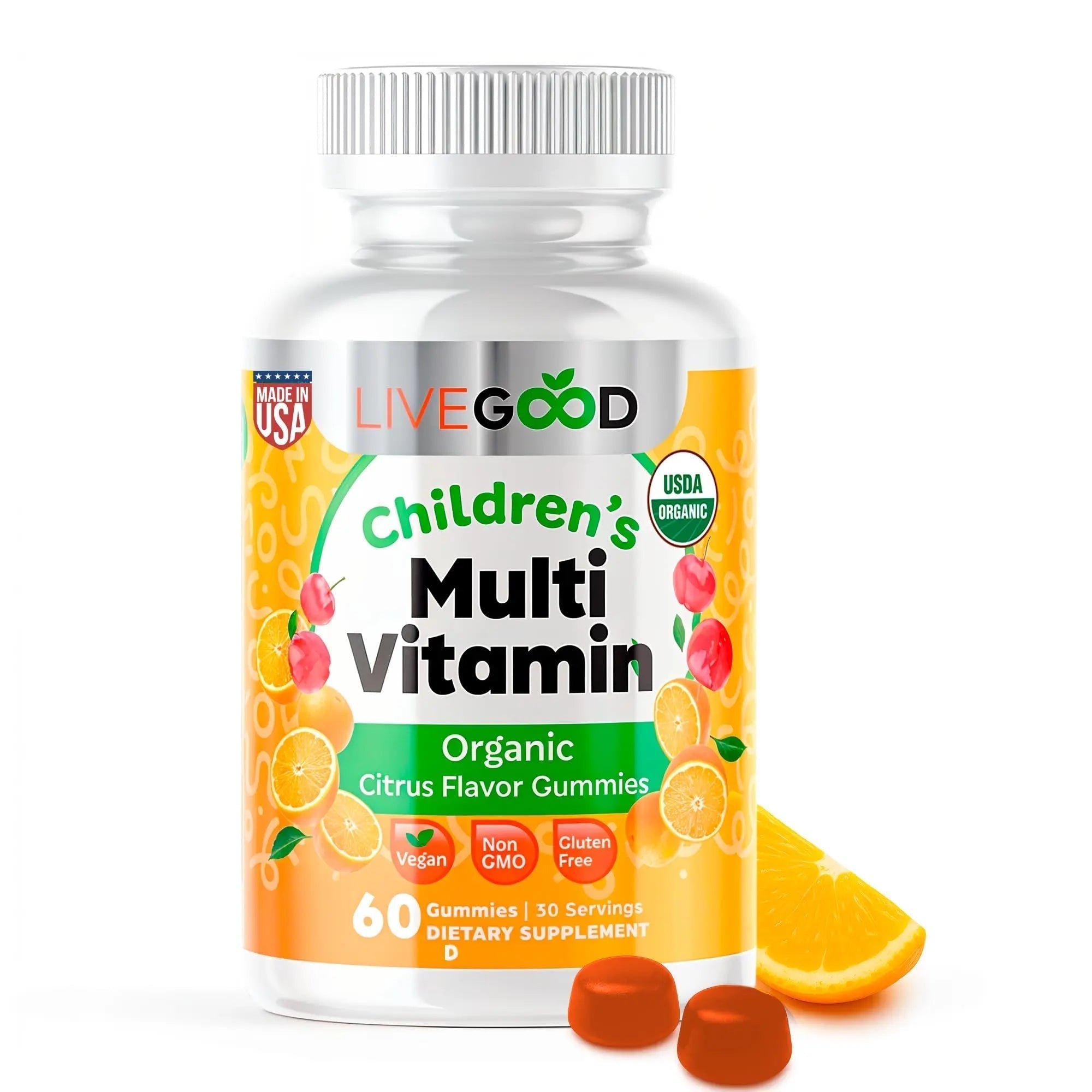 LIVEGOOD Organic Children’s Multivitamin Gummies, Kids Multivitamin, Vitamin D for Toddlers and Children, Organic Kids Chewable Vitamins for Immunity LIVEGOOD buy supplements canada