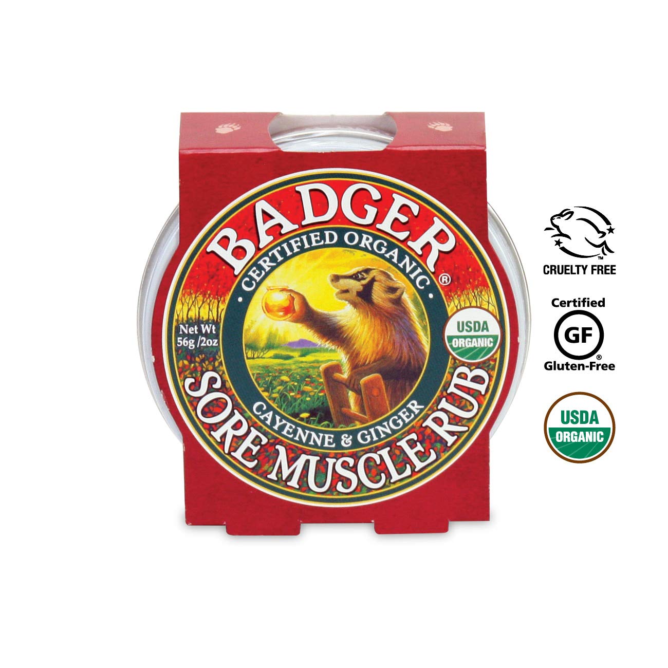 Badger Sore Muscle Rub Tin, Cayenne & Ginger, 2 oz (1 Pack) Badger buy supplements canada