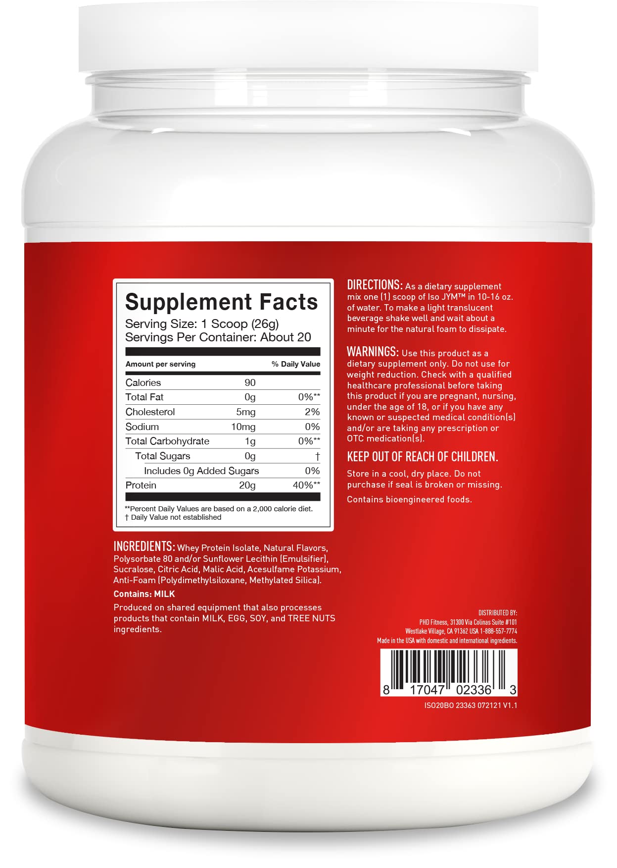 ISO JYM 20 Servings - Bombsicle JYM Supplement Science buy supplements canada