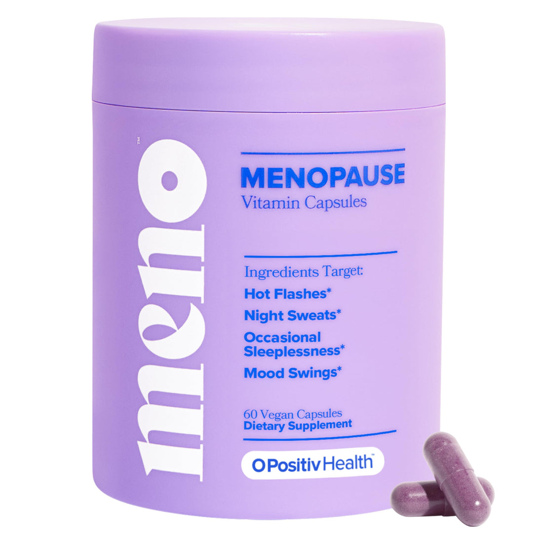 O Positiv MENO Vitamins for Menopause - Hormone-Free Menopause Supplement for Women - Black Cohosh & Ashwagandha KSM-66 - Helps Relieve Hot Flashes, Night Sweats, Mood Swings - 30 Servings (Pack of 1) O Positiv buy supplements canada