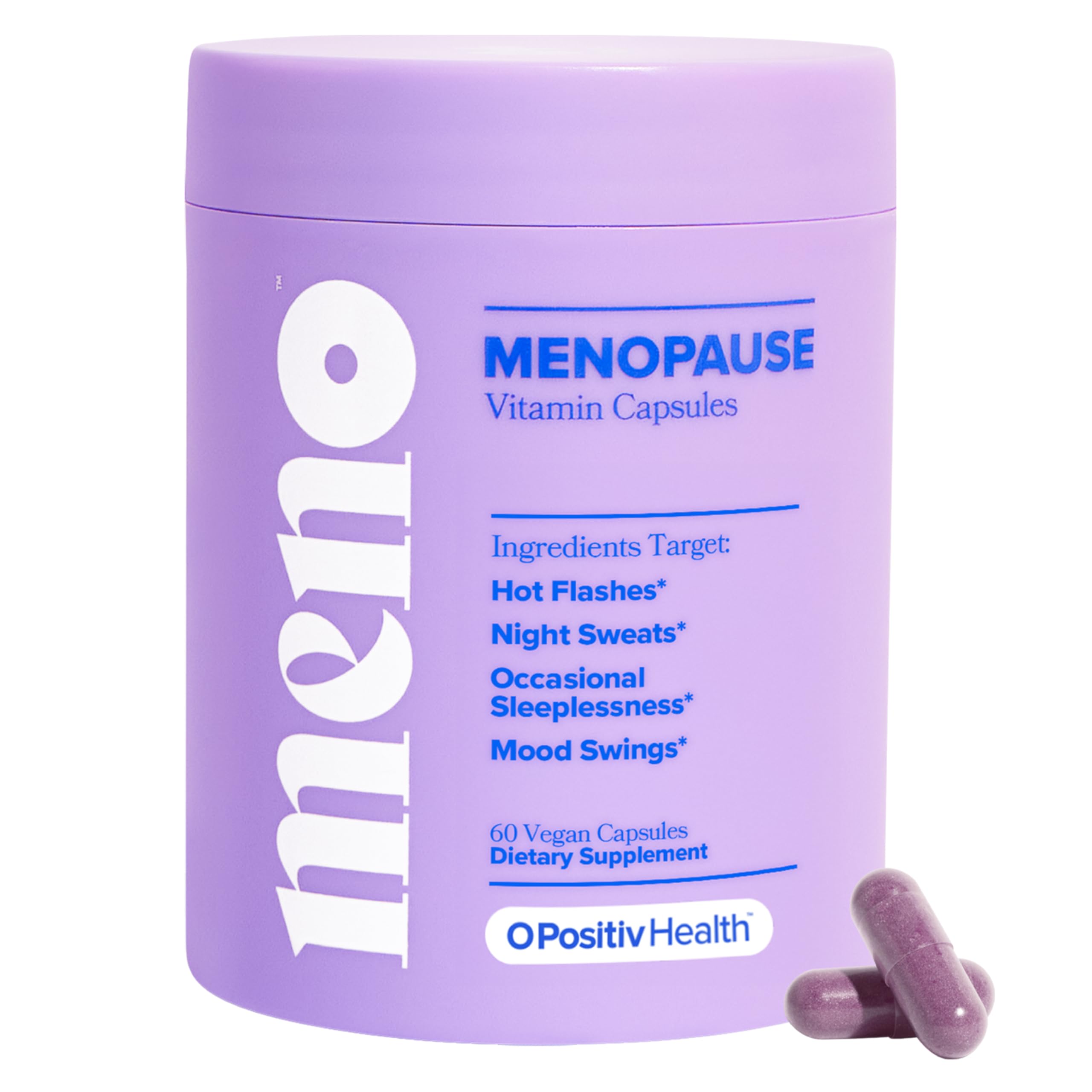 O Positiv MENO Vitamins for Menopause - Hormone-Free Menopause Supplement for Women - Black Cohosh & Ashwagandha KSM-66 - Helps Relieve Hot Flashes, Night Sweats, Mood Swings - 30 Servings (Pack of 1) O Positiv buy supplements canada