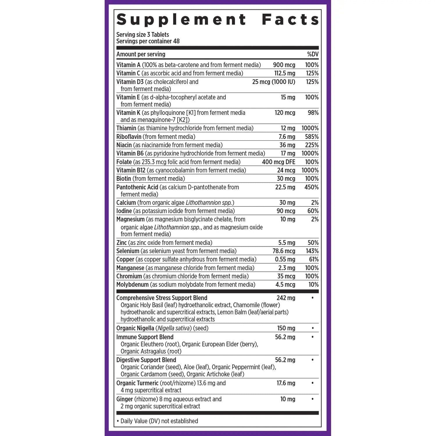 New Chapter Perfect Calm - Daily Multivitamin for Stress & Mood Support with B Vitamins + Holy Basil + Lemon Balm New Chapter buy supplements canada