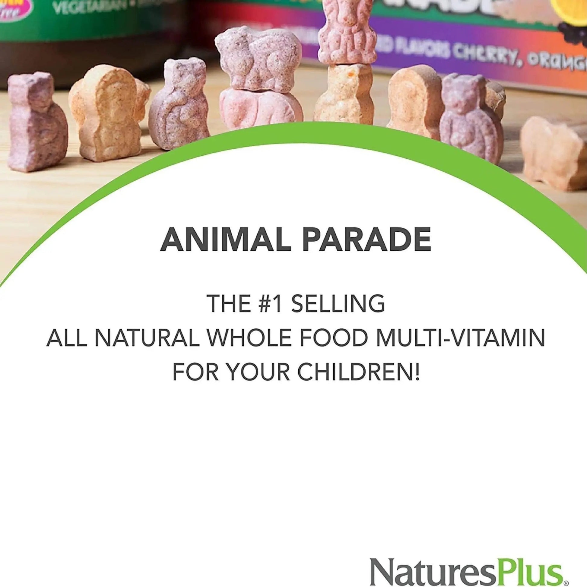 NaturesPlus Animal Parade Multivitamin Children's Gummies - 90 Count - Assorted Cherry, Grape & Orange Flavors NaturesPlus buy supplements canada