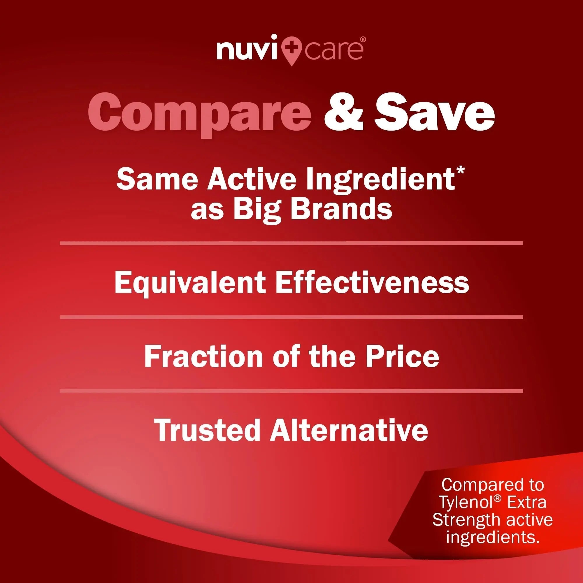 NUVICARE Acetaminophen 500mg Extra Strength Pain Relief - Compare to Tylenol Extra Strength Pain Reliever & Fever Reducer - 500mg Tablets for Adults for Headaches (100 Caplets) NUVICARE buy supplements canada