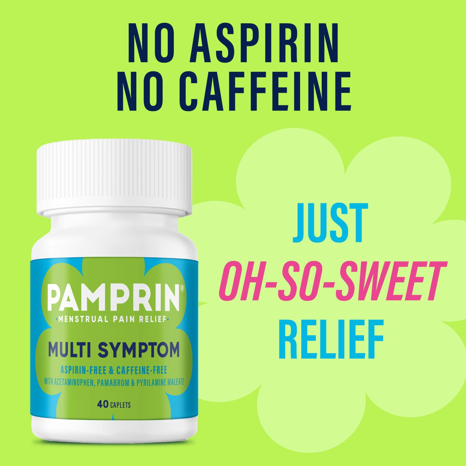 Pamprin Multi-Symptom Formula, with Acetaminophen, Menstrual Period Symptoms Relief including Cramps, Pain, Bloating, and Irritability 40 Caplets Pamprin buy supplements canada