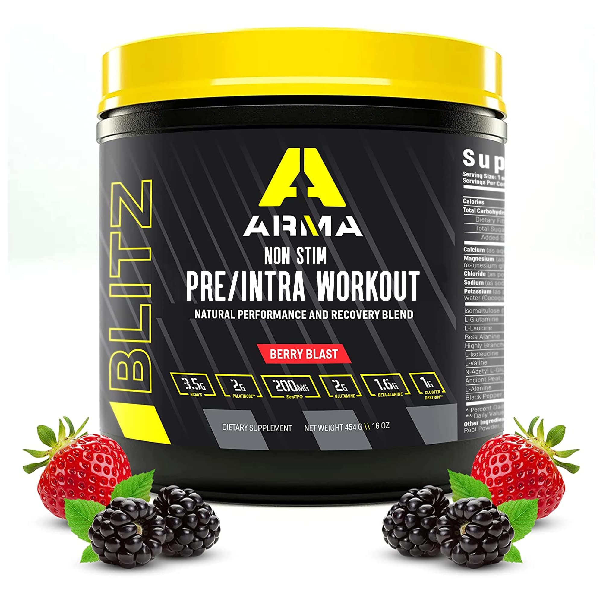 ARMA Blitz Non Stimulant Pre/Intra Powder – Natural Berry Pre-Workout Drink Mix ARMA buy supplements canada