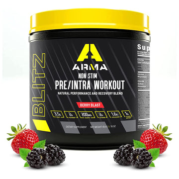ARMA Blitz Non Stimulant Pre/Intra Powder – Natural Berry Pre-Workout Drink Mix ARMA buy supplements canada