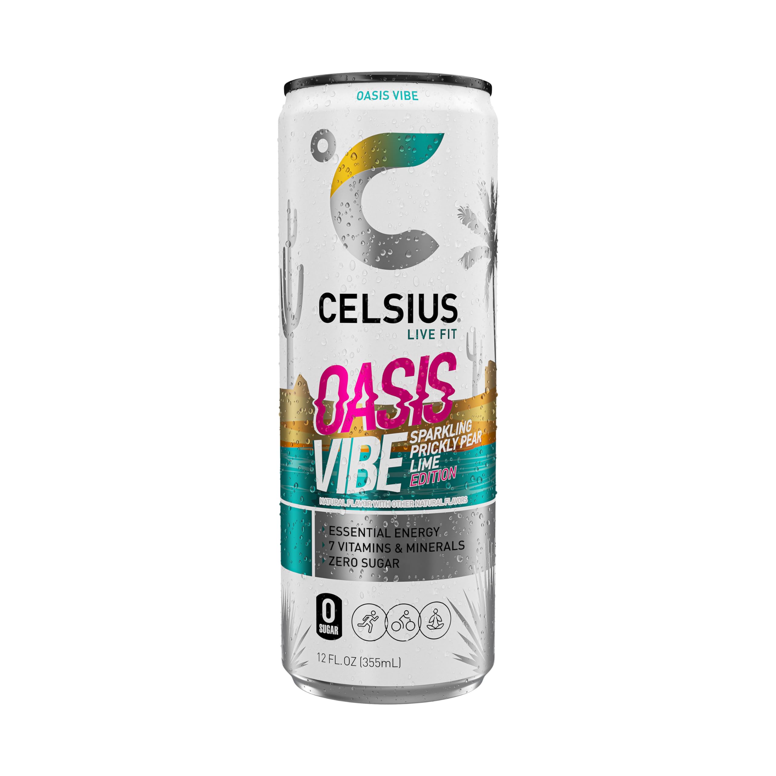 CELSIUS Sparkling Oasis Vibe, Functional Essential Energy Drink, 12 Fl Oz (Pack of 12) CELSIUS buy supplements canada