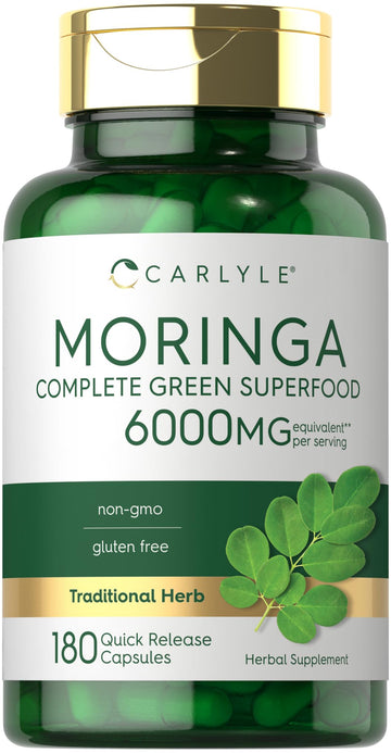Carlyle Moringa Oleifera Supplement | 180 Capsules | Complete Green Superfood for Women and Men | Non-GMO and Gluten Free Carlyle buy supplements canada