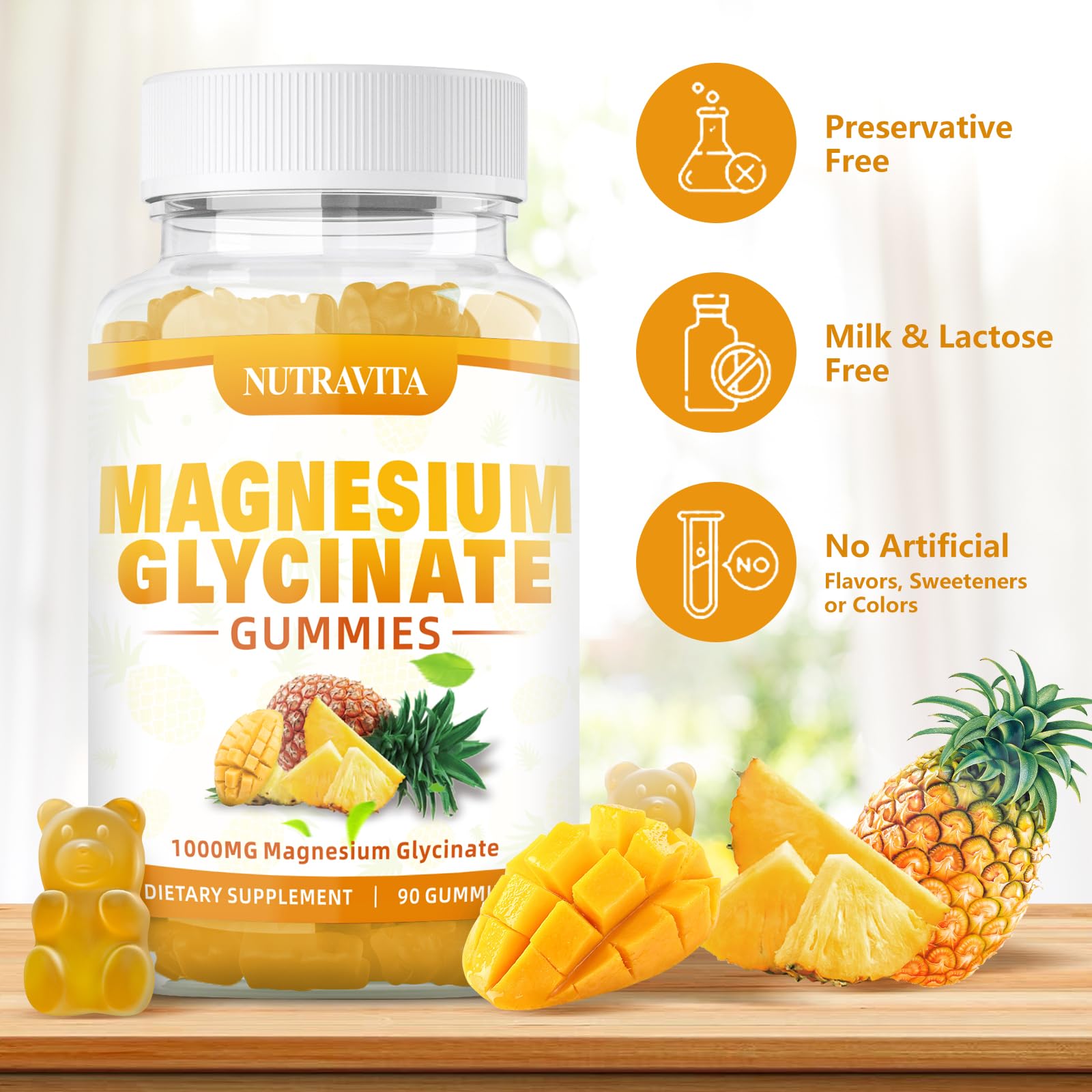Magnesium Glycinate Gummies 1000mg with Magnesium L-Threonate,Chelated Magnesium Potassium Complex Supplement with VitD, B6, CoQ10, Calcium,Supports for Memory, Calm, Nutravita buy supplements canada