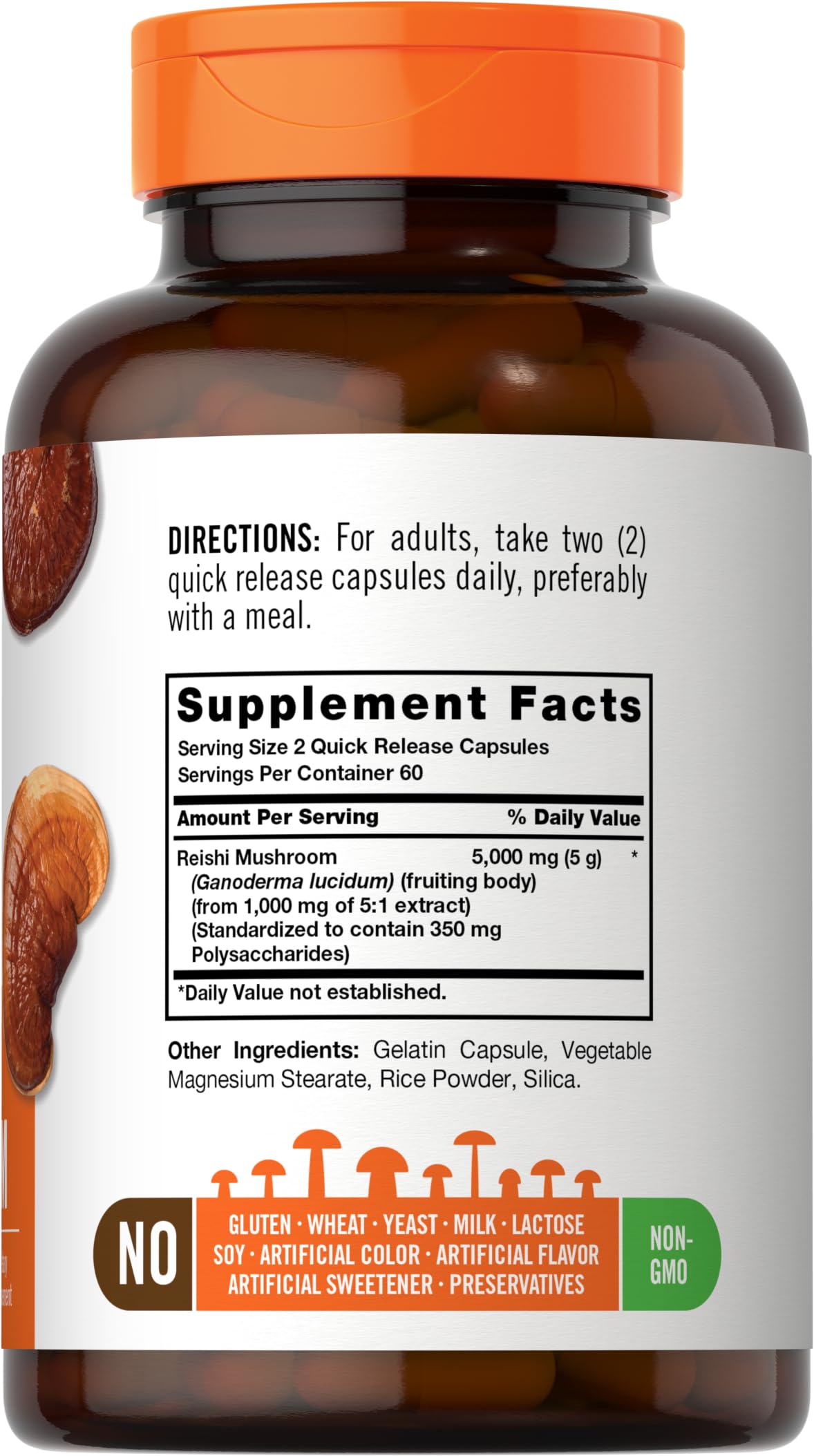 Carlyle Reishi Mushroom Capsules 5000 mg |120 Count | Non-GMO and Gluten Free Extract Carlyle buy supplements canada