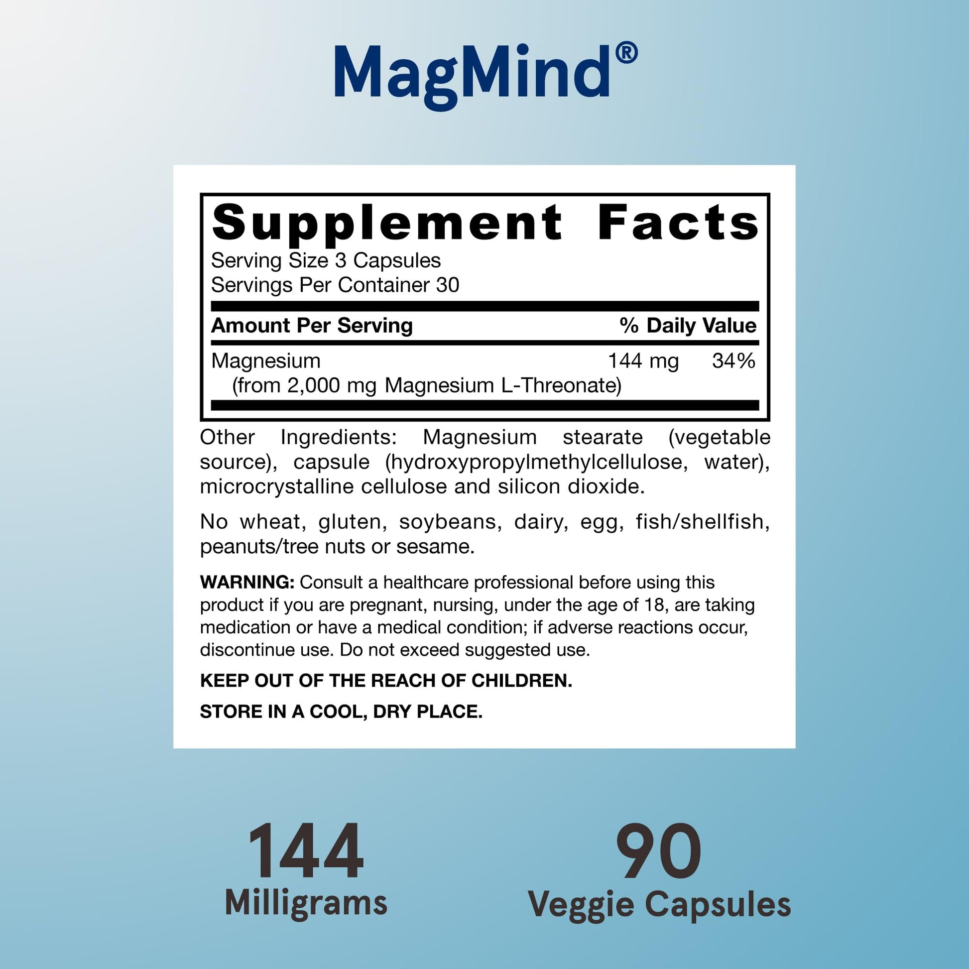 Jarrow Formulas Magnesium L-Threonate, MagMind Magtein Magnesium Supplement, Supplements for Memory Support, 90 Veggie Capsules Jarrow Formulas buy supplements canada