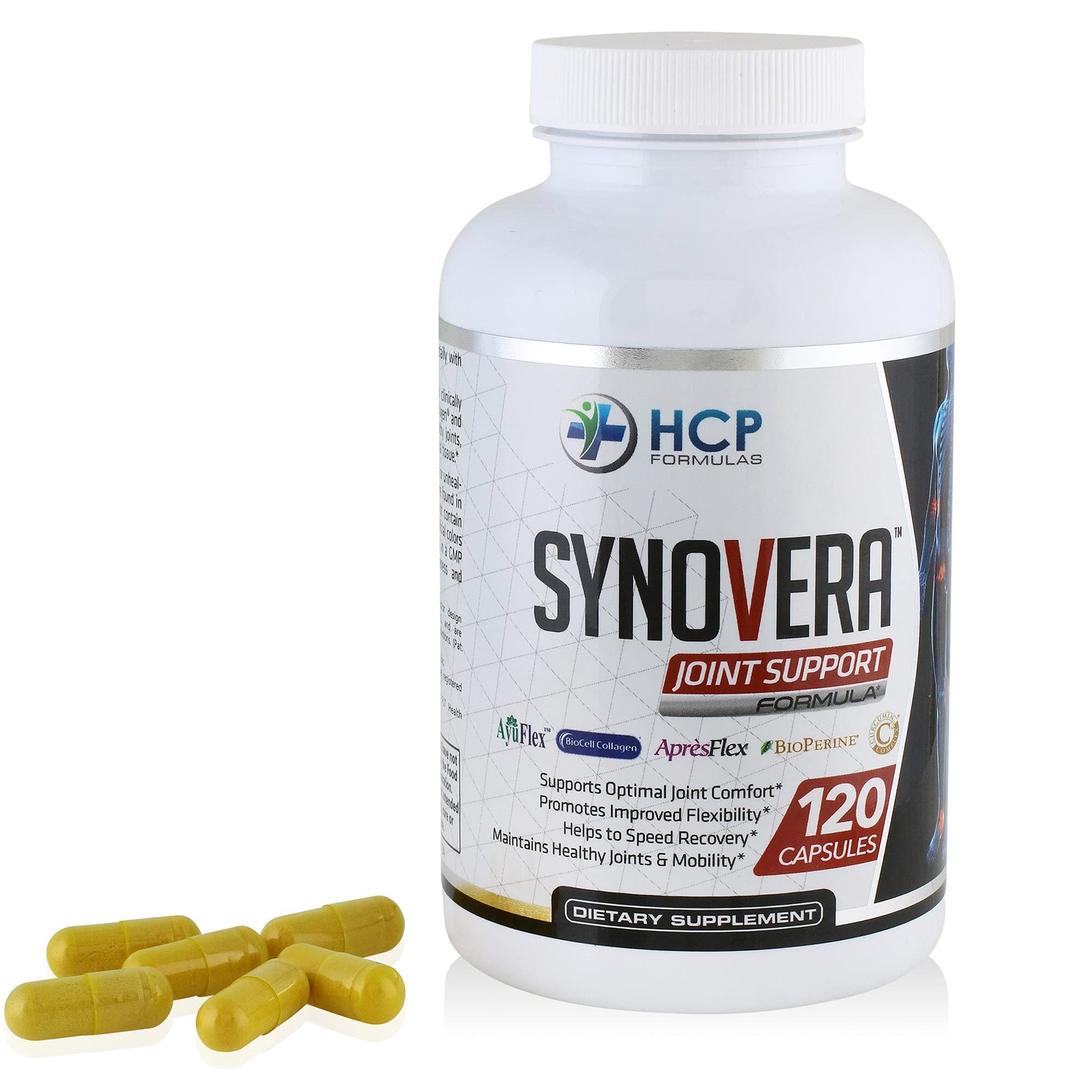 HCP Formulas - Synovera - Joint Support Complex with Turmeric Extract & Collagen - Mobility & Flexibility - Healthy Joints, Tendon, Ligament, and Synovial Tissue - Dietary Supplement - 120 Caps HCP Formulas buy supplements canada