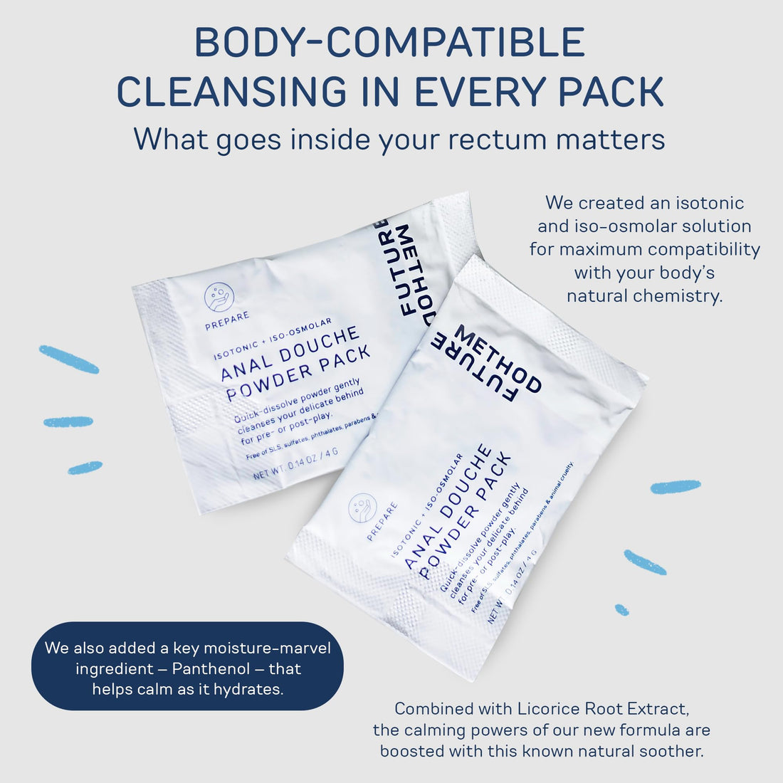 Anal Douche Powder 10 Packs with Reuseable Beaker - pH Balanced & Soothing Anal Flush Cleanser FUTURE METHOD buy supplements canada