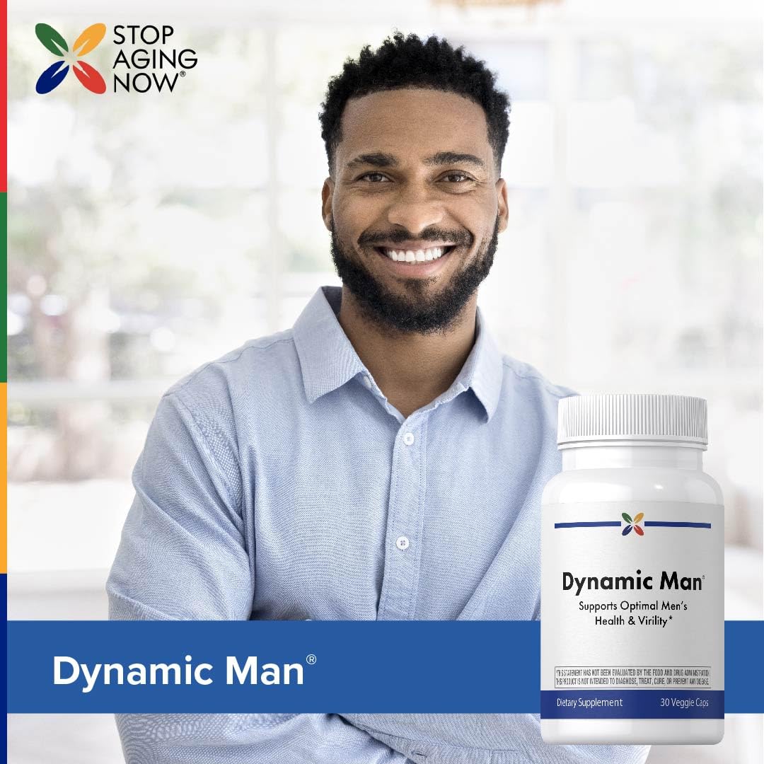 Stop Aging Now - Dynamic Man - Complex Supplement - 30 Vegetarian Capsules Stop Aging Now buy supplements canada
