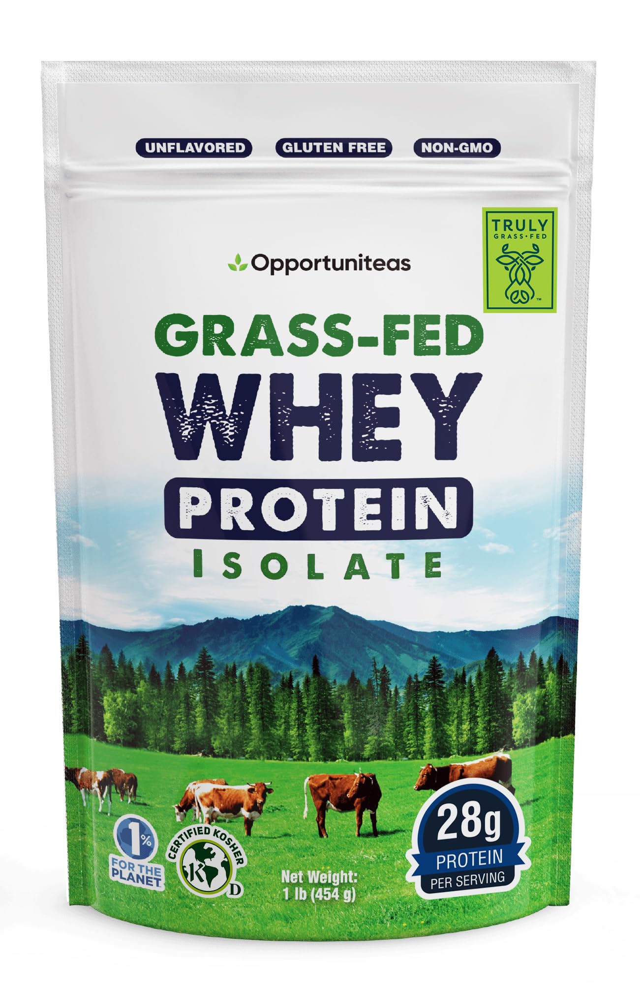 Opportuniteas Grass Fed Whey Isolate Protein Powder – Unflavored, Heavy-Metal Tested, 28g Protein, Sourced from Ireland, Hormone-Free, Non-GMO, Packaged in USA – 1lb Opportuniteas buy supplements canada