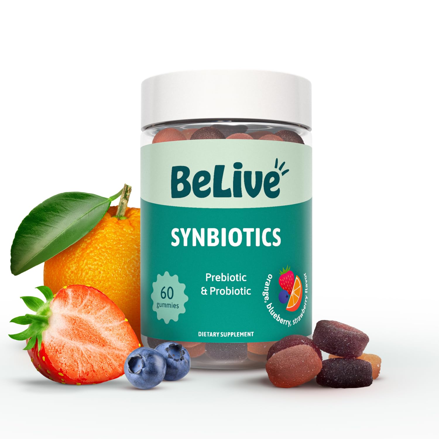 BeLive Synbiotics - Probiotic & Prebiotic Fiber Gummies – High Strength Inulin (3g), Dietary Fiber Supplement, Digestive Support for Kids & Adults BeLive buy supplements canada