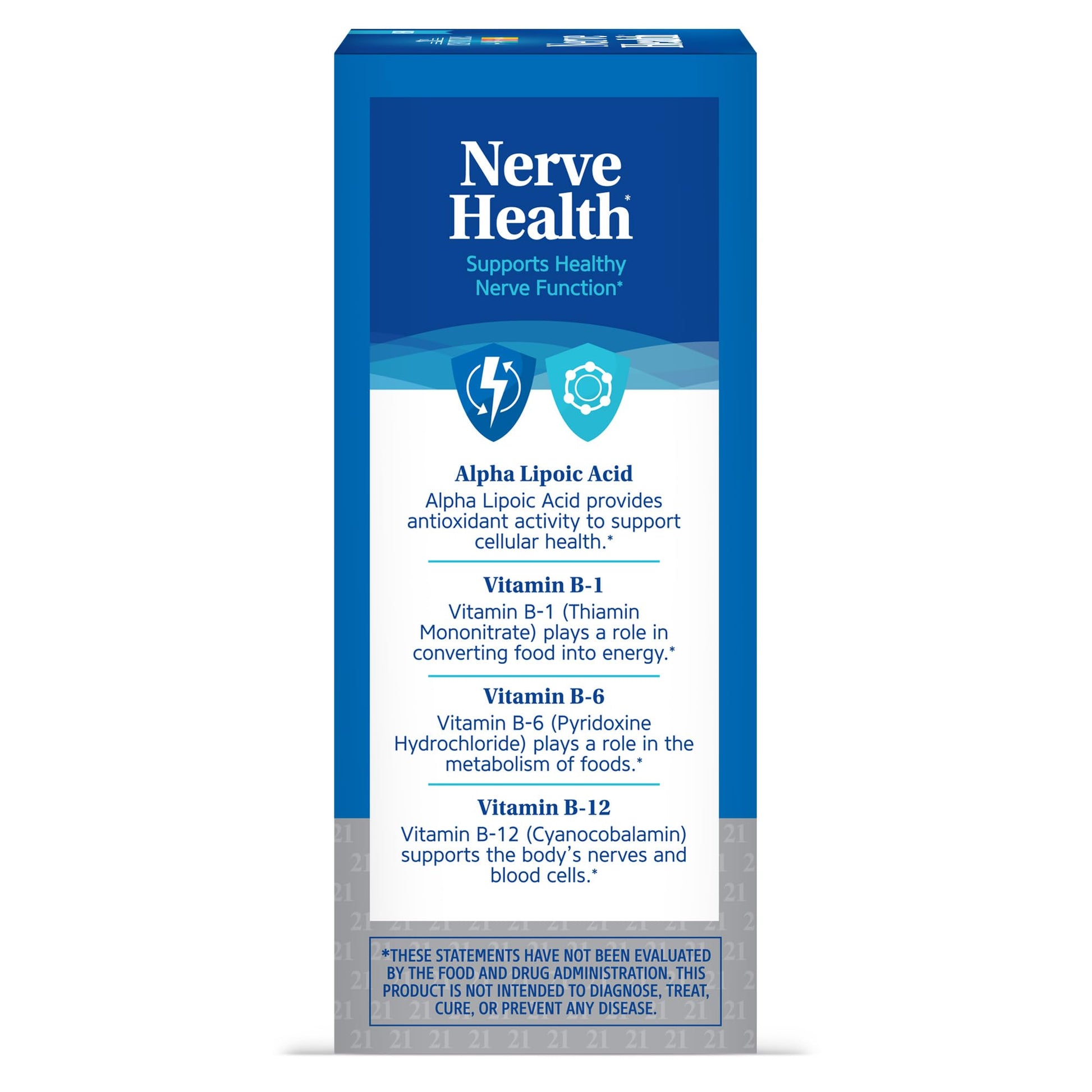21st Century Nerve Health Tablets (30 Count), Alpha Lipoic Acid 300mg, B1, B6, & B12 Vitamins for Nerve Function Support, Antioxidant ALA Supplement, Gluten Free. Non-GMO, & Vegan 21st Century buy supplements canada