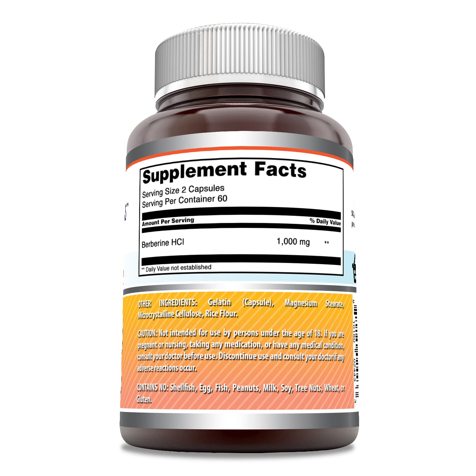 Amazing Formulas Berberine 1000mg Per Serving 120 Capsules Supplement | Non GMO Amazing Nutrition buy supplements canada