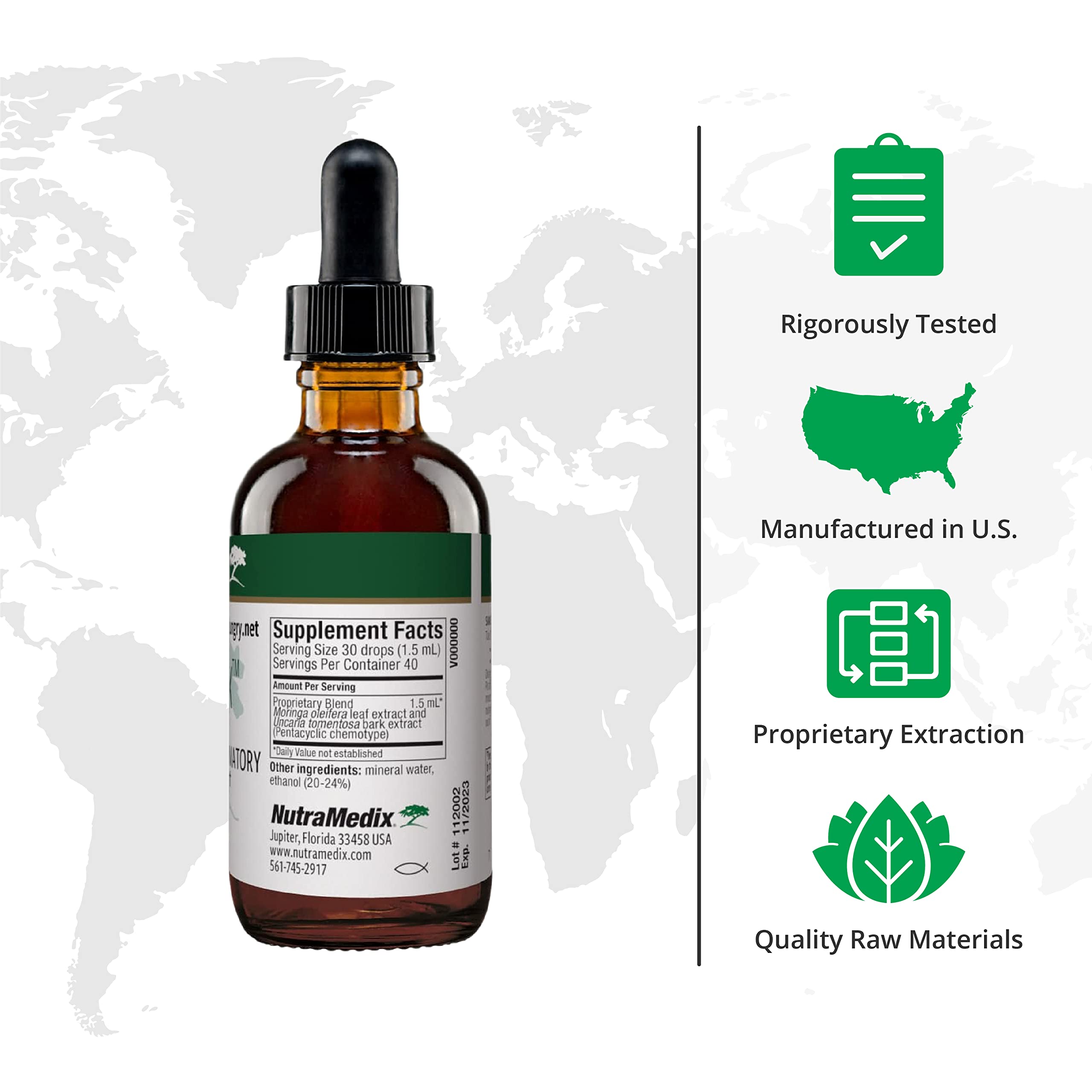 NutraMedix VitalMedix - Cat's Claw & Moringa Plant Extract - Daily Energy Supplement for Immune Health & Overall Vitality - Rich in Vitamins & Minerals (2oz) NutraMedix buy supplements canada