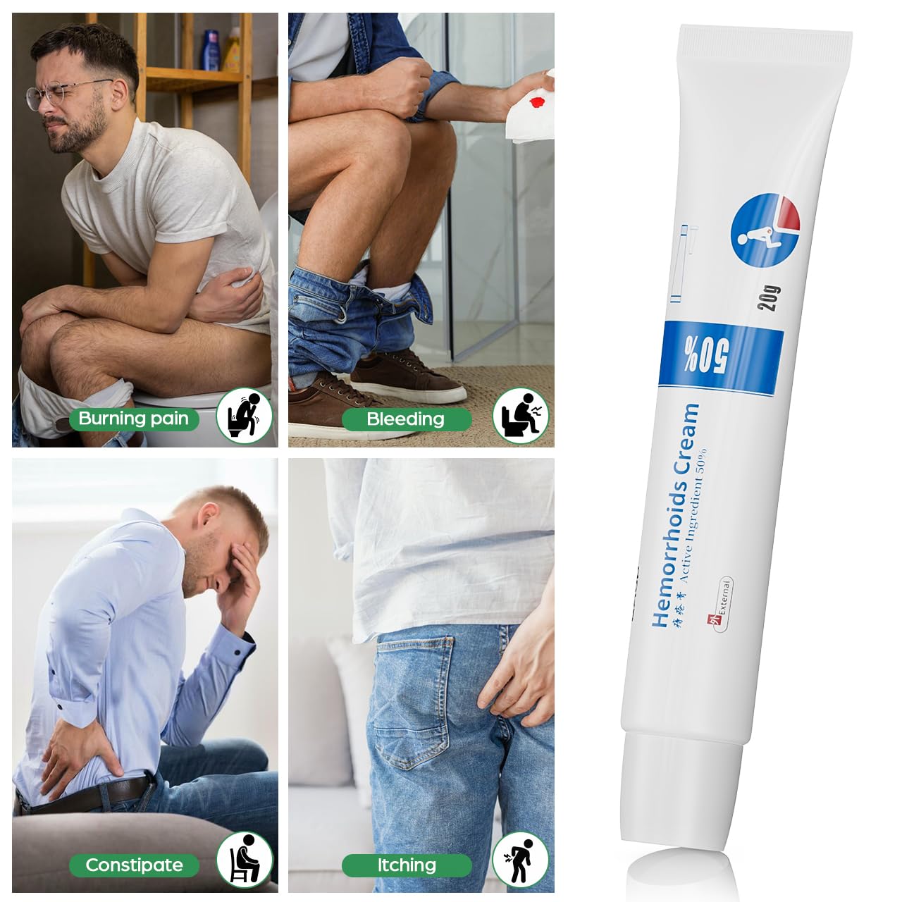 NXHMSWYG Hemorrhoid Cream, Fissure Ointment Body Care Cream Helps to Relieve Pain&Reduce Burning for Men and Women (2pcs) NXHMSWYG buy supplements canada