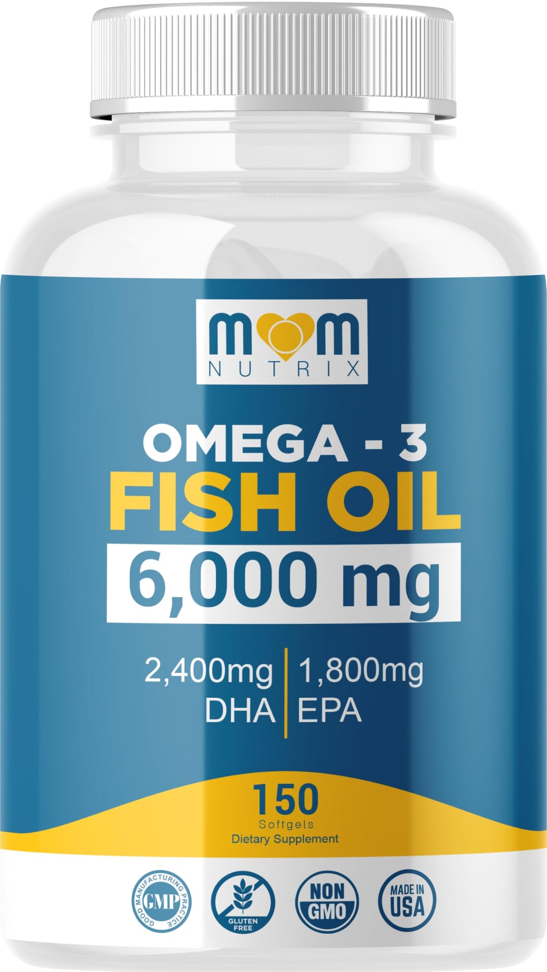 Omega 3 Fish Oil with Maximum EPA DHA - Supports Brain, Liver, Heart & Immunity - Made in The USA - 150 Softgels MOM NUTRIX buy supplements canada