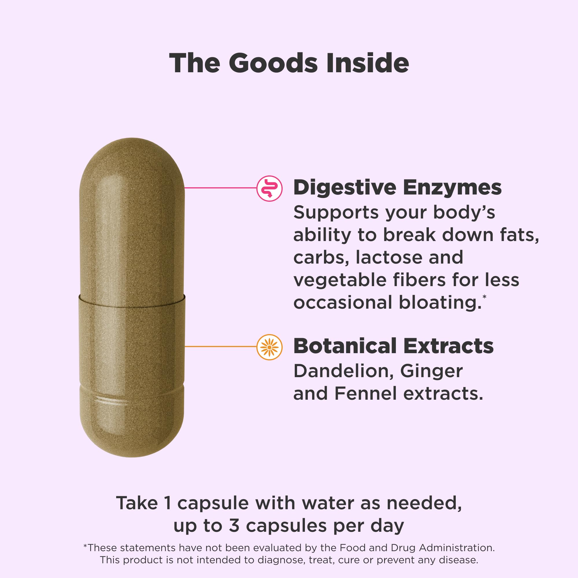 OLLY Beat The Bloat Capsules, Digestive Support Enzymes, Supplement for Women - 25 Count OLLY buy supplements canada