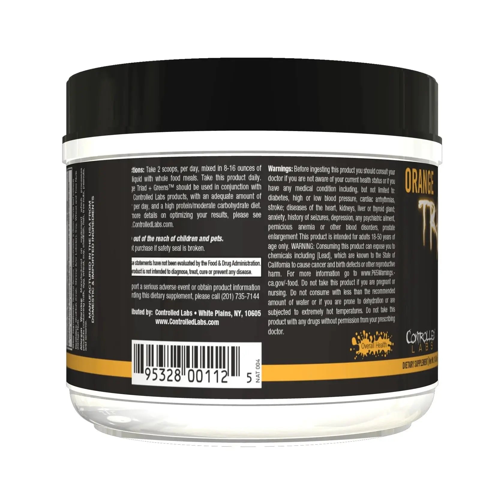 CONTROLLED LABS Orange Triad Plus Greens for Men and Women, 30 Servings Iron Free Sports Supplement for Overall Health CONTROLLED LABS buy supplements canada