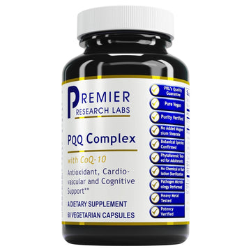 Premier Research Labs Premier PQQ Complex with CoQ10 - Coenzyme Q10, Co Q 10 Supplement with Pyrroloquinoline Quinone (PQQ) for Antioxidant, Brain & Heart Support - 60 Vegetarian Capsules Premier Research Labs buy supplements canada