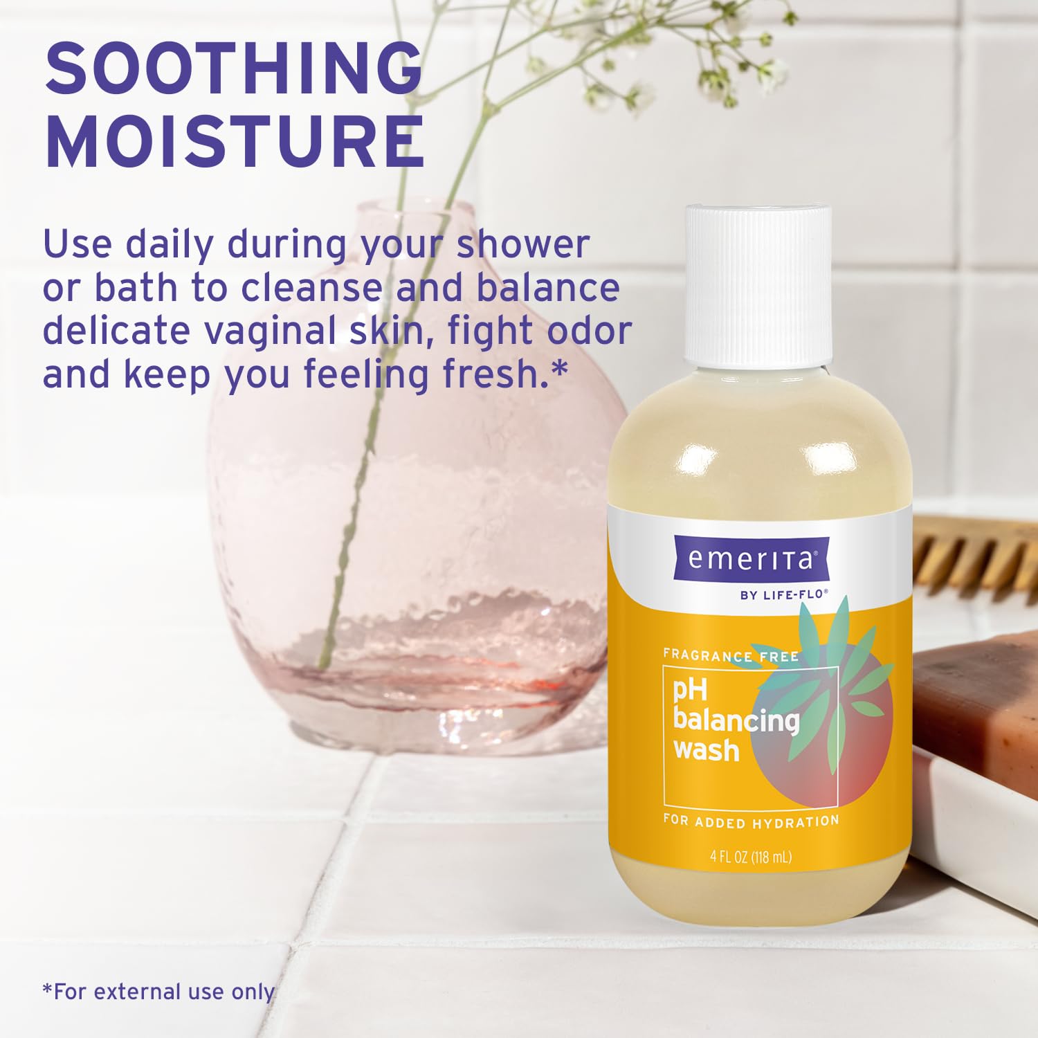 Emerita by Life-flo pH Balancing Feminine Wash, Hydrating Cleanser Soothes Delicate Areas Emerita buy supplements canada