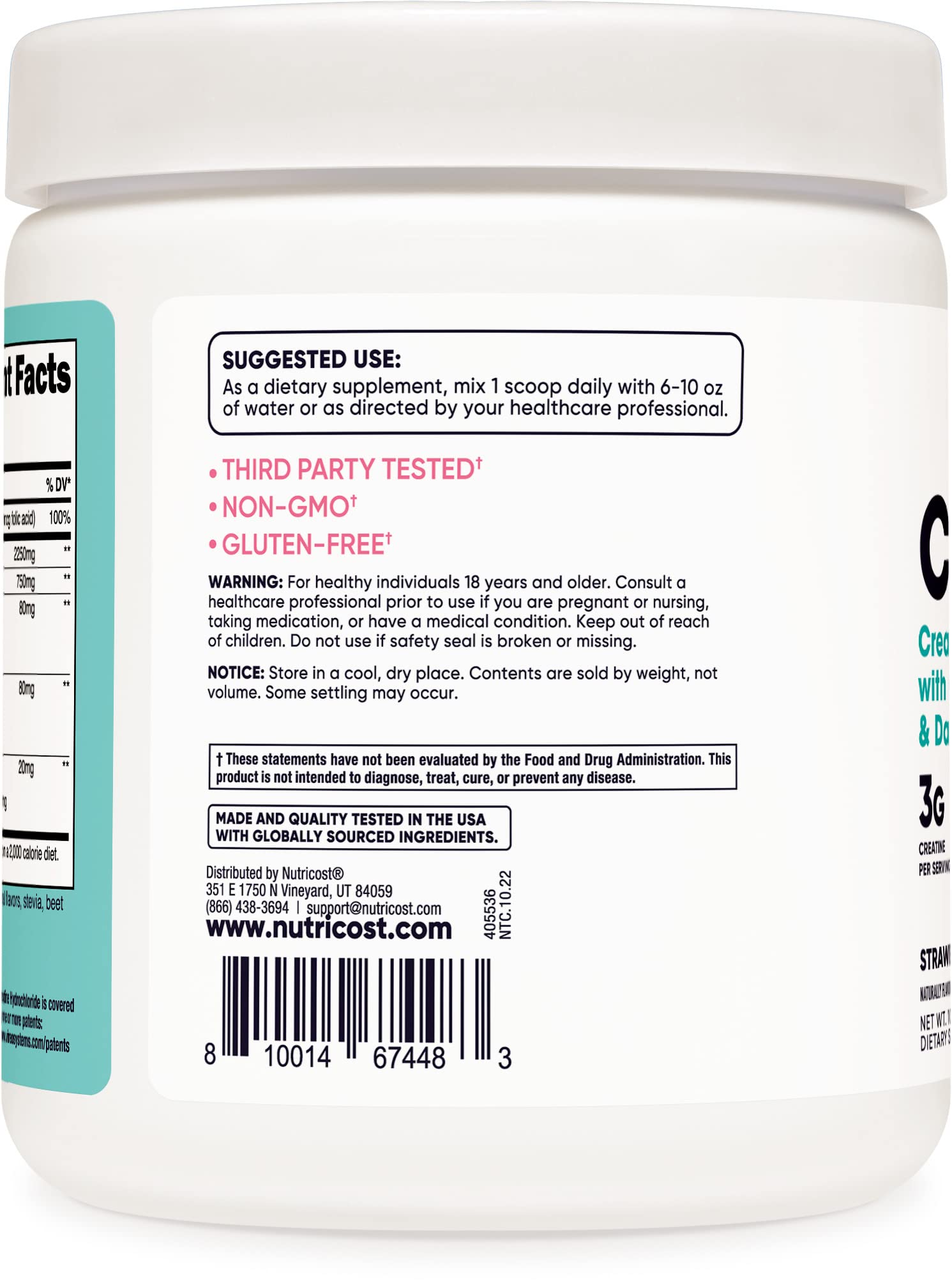 Nutricost Creatine Monohydrate Powder for Women, Micronized, Strawberry Lemonade Nutricost buy supplements canada