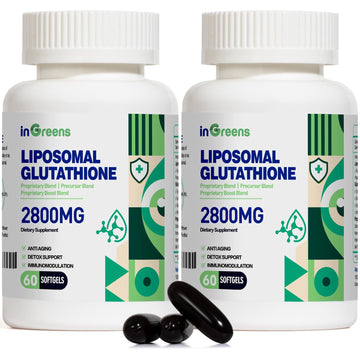inGreens 2800 MG Liposomal Glutathione Supplement, Detoxifying & Immune, Aging Defense, Energy, Glutathione Unique Formulation Reduced inGreens buy supplements canada