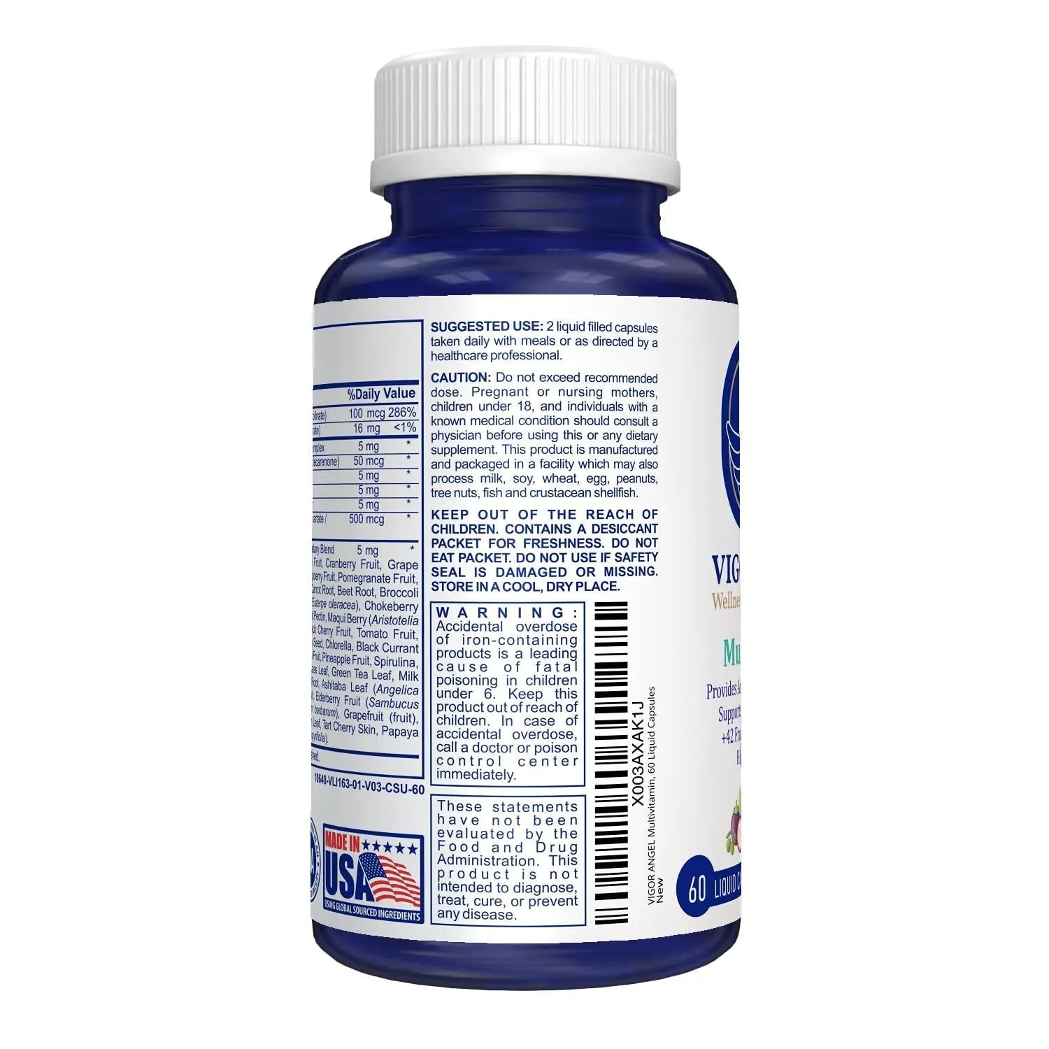 VIGOR ANGEL Multivitamin, 60 Liquid Capsules VIGOR ANGEL buy supplements canada