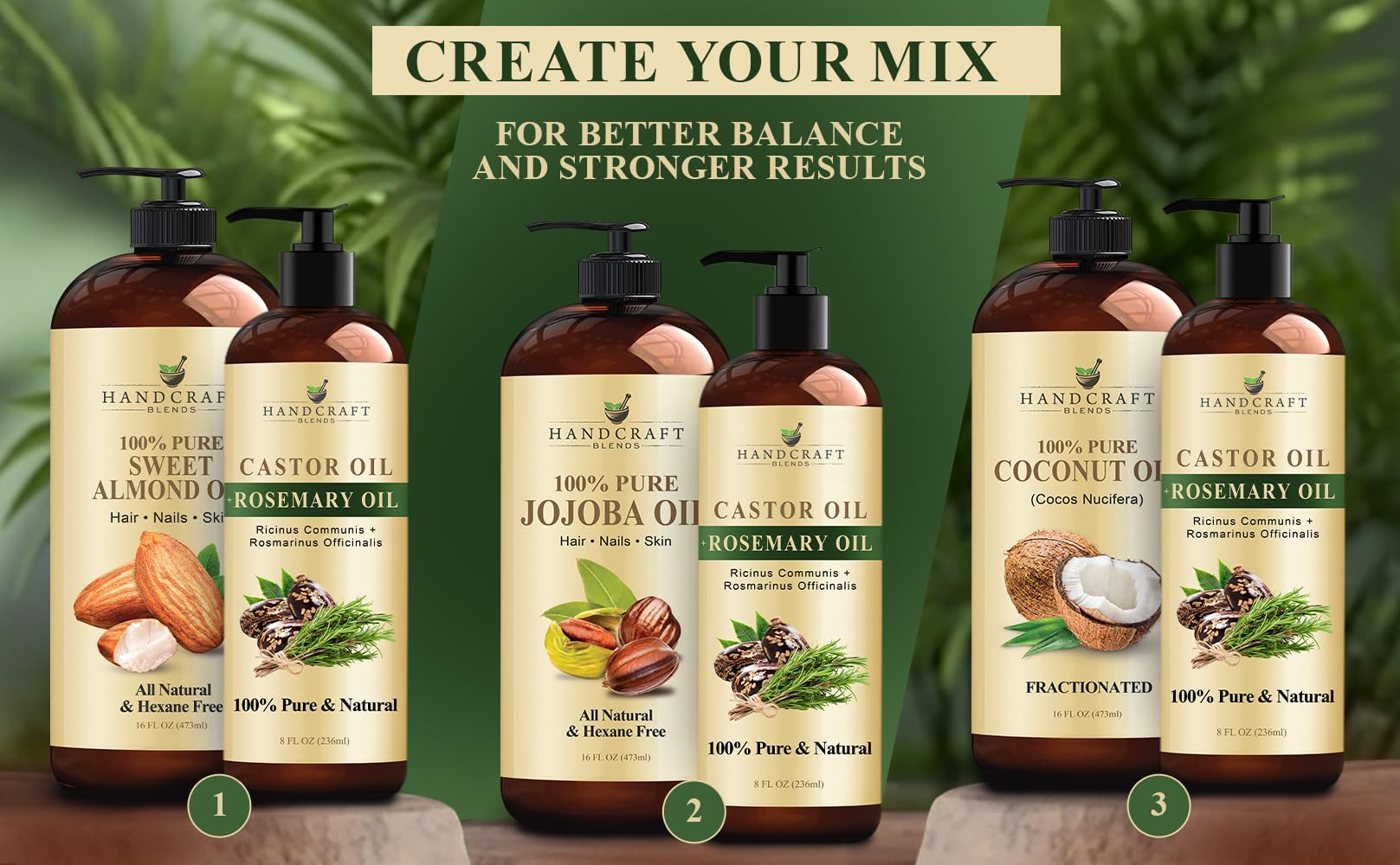 Handcraft Blends Castor Oil with Rosemary Oil for Hair Growth, Eyelashes, Eyebrows Handcraft Blends buy supplements canada