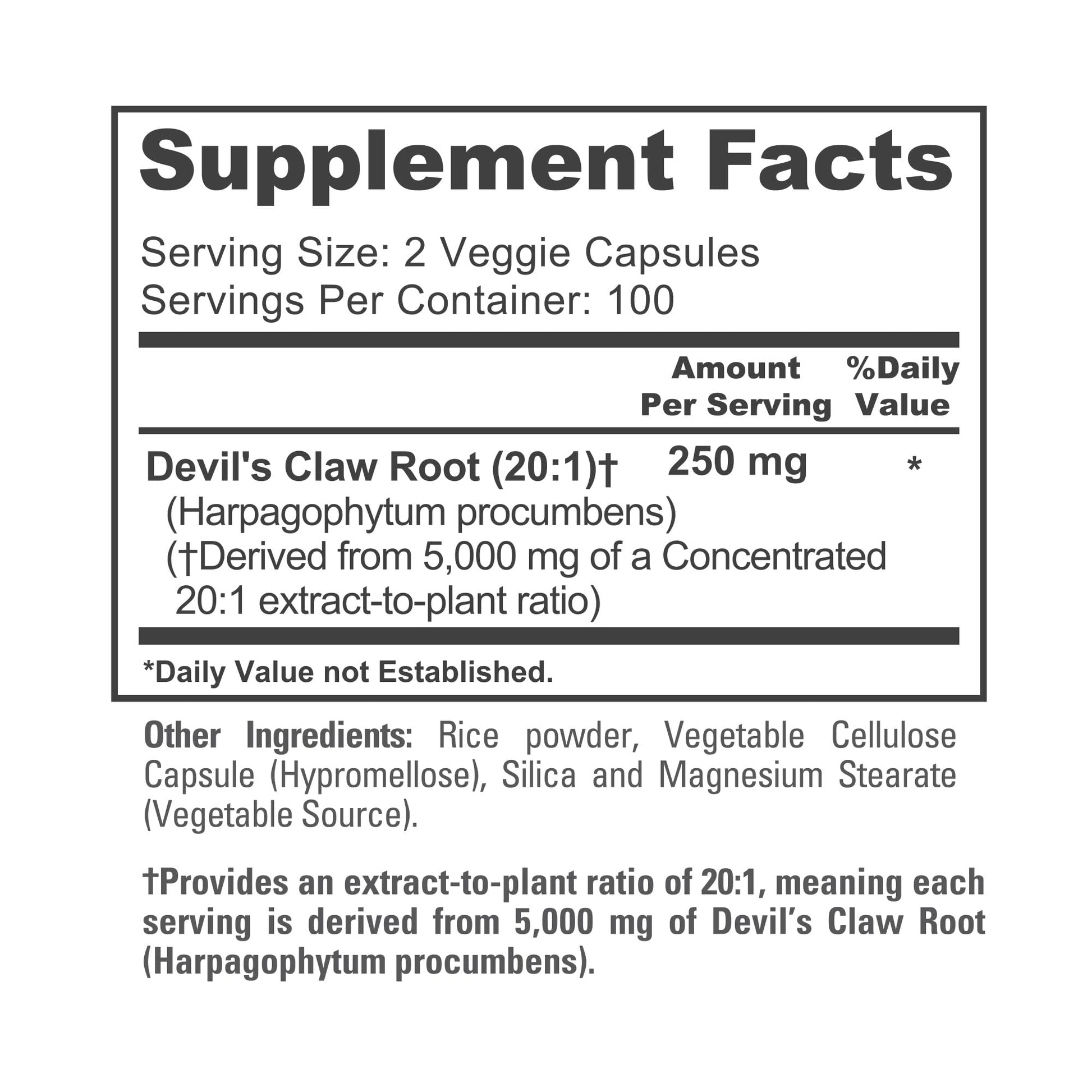NusaPure Devil's Claw 20:1 Extract, 250 mg Equivalent to 5000mg, 200 Veggie Capsules, Concentrated Root Extract, Devils Claw Herbal Supplement, Non-GMO, Vegan Supplement NusaPure buy supplements canada